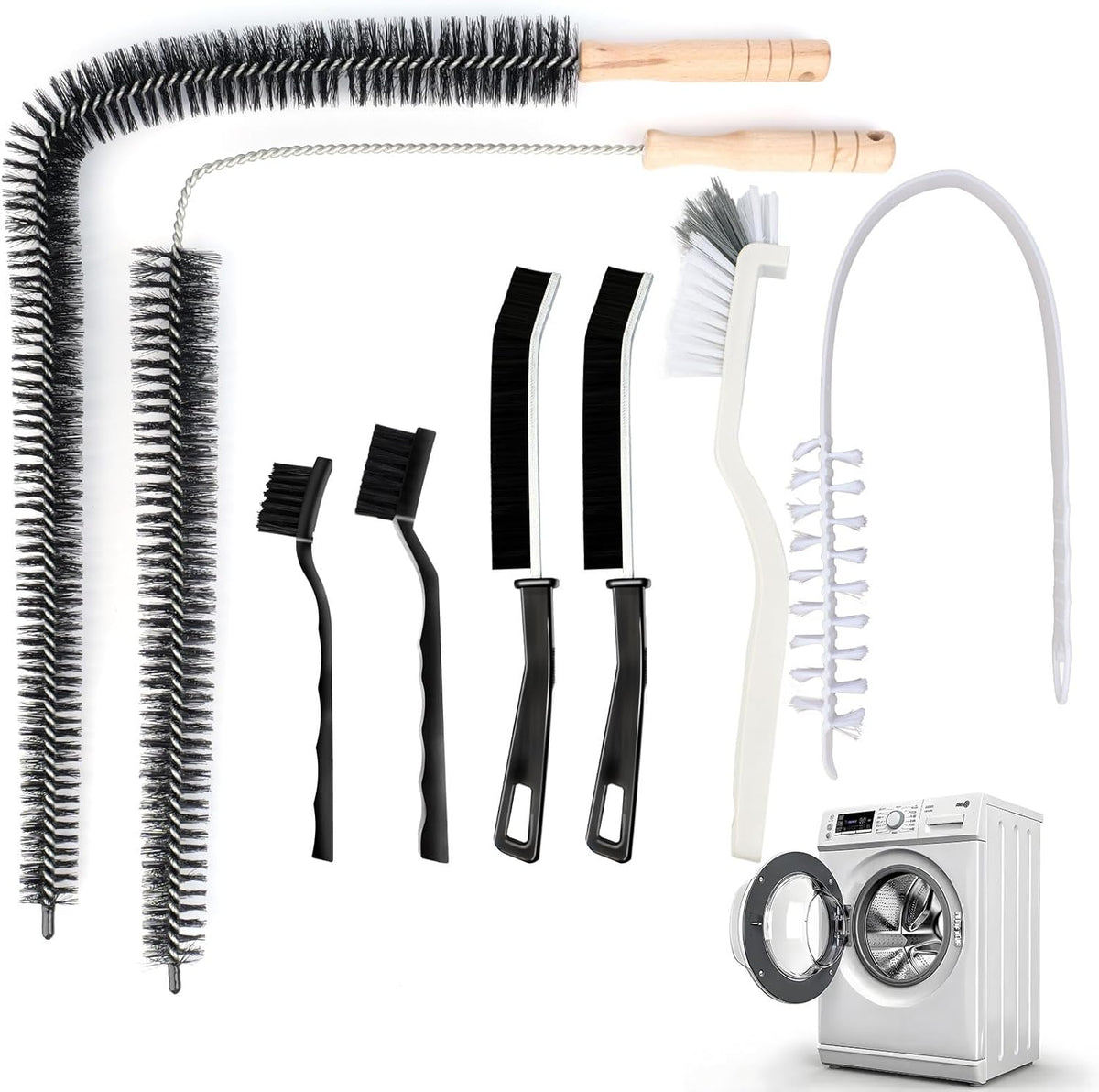 Washing Machine Cleaning Brush,Dryer Cleaning Brush,Crevice Brush for Bathroom, Shower & Kitchen