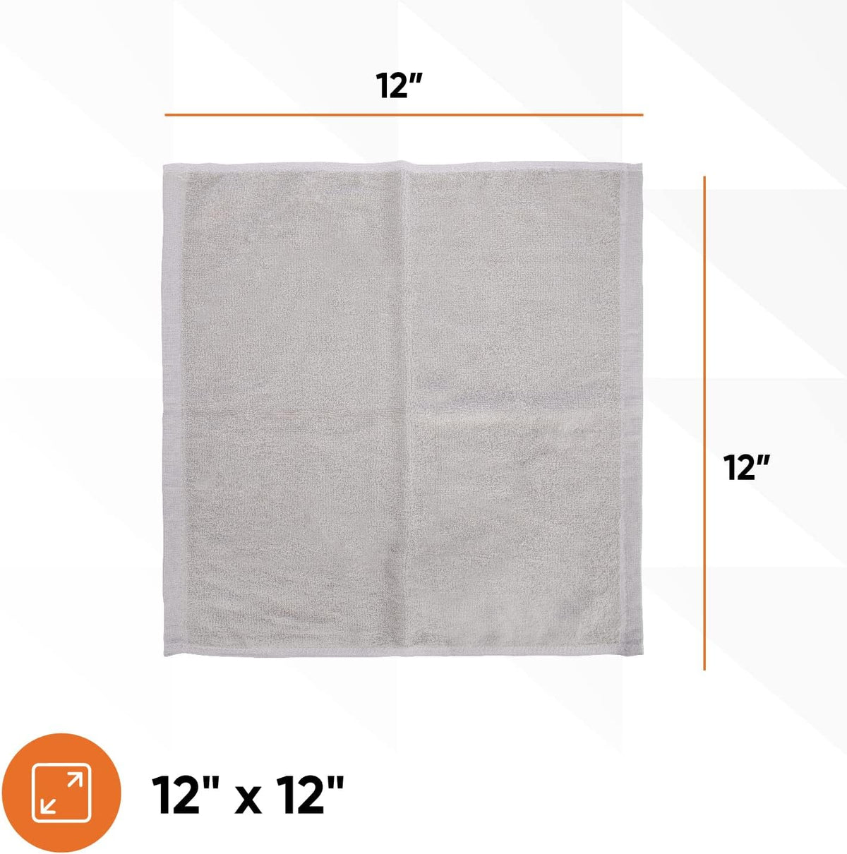 Superio Cotton Terry Washcloths Grey Towels 100% Cotton Cleaning Cloth 16" Rags Wash Clothes for