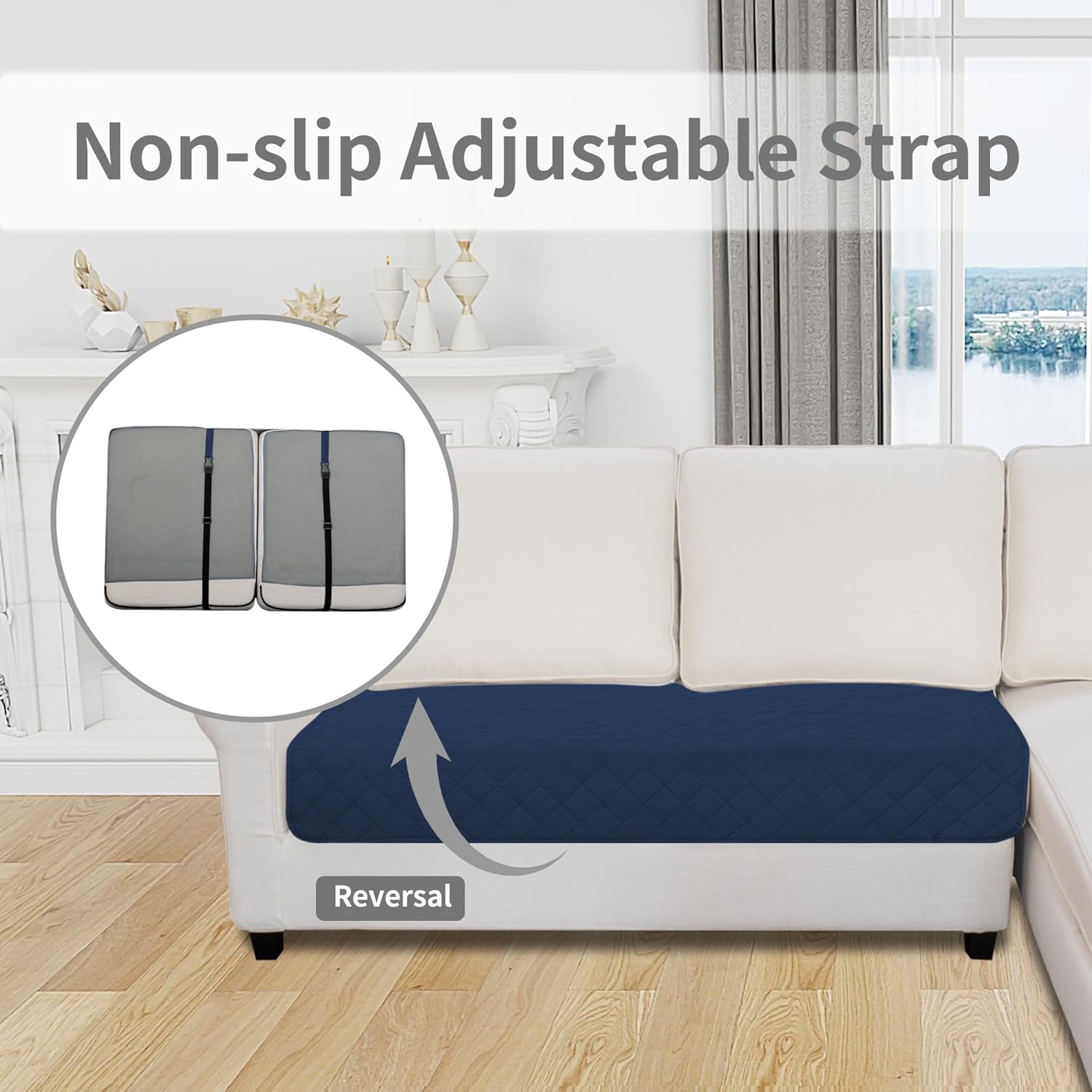 Easy-Going Sectional Couch Covers for Dogs L Shape Sofa Cover Reversible Sofa Slipcover Chaise