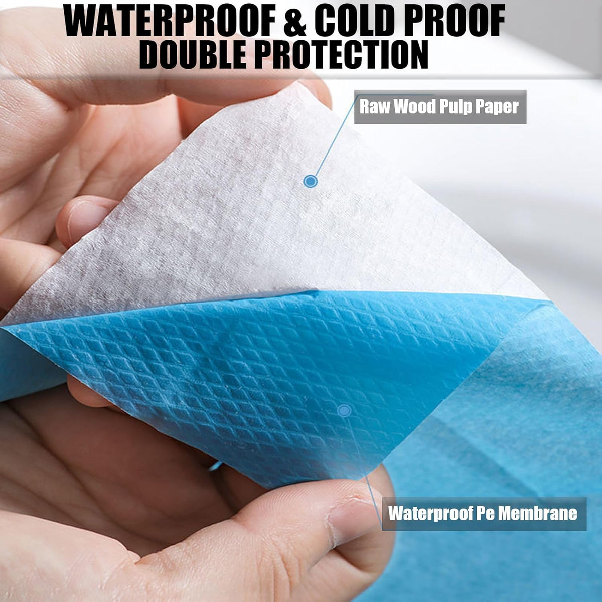 50 Pack Toilet Seat Covers Disposable 16x24 Inch XL Portable Toilet Liners Travel Seat Cover for