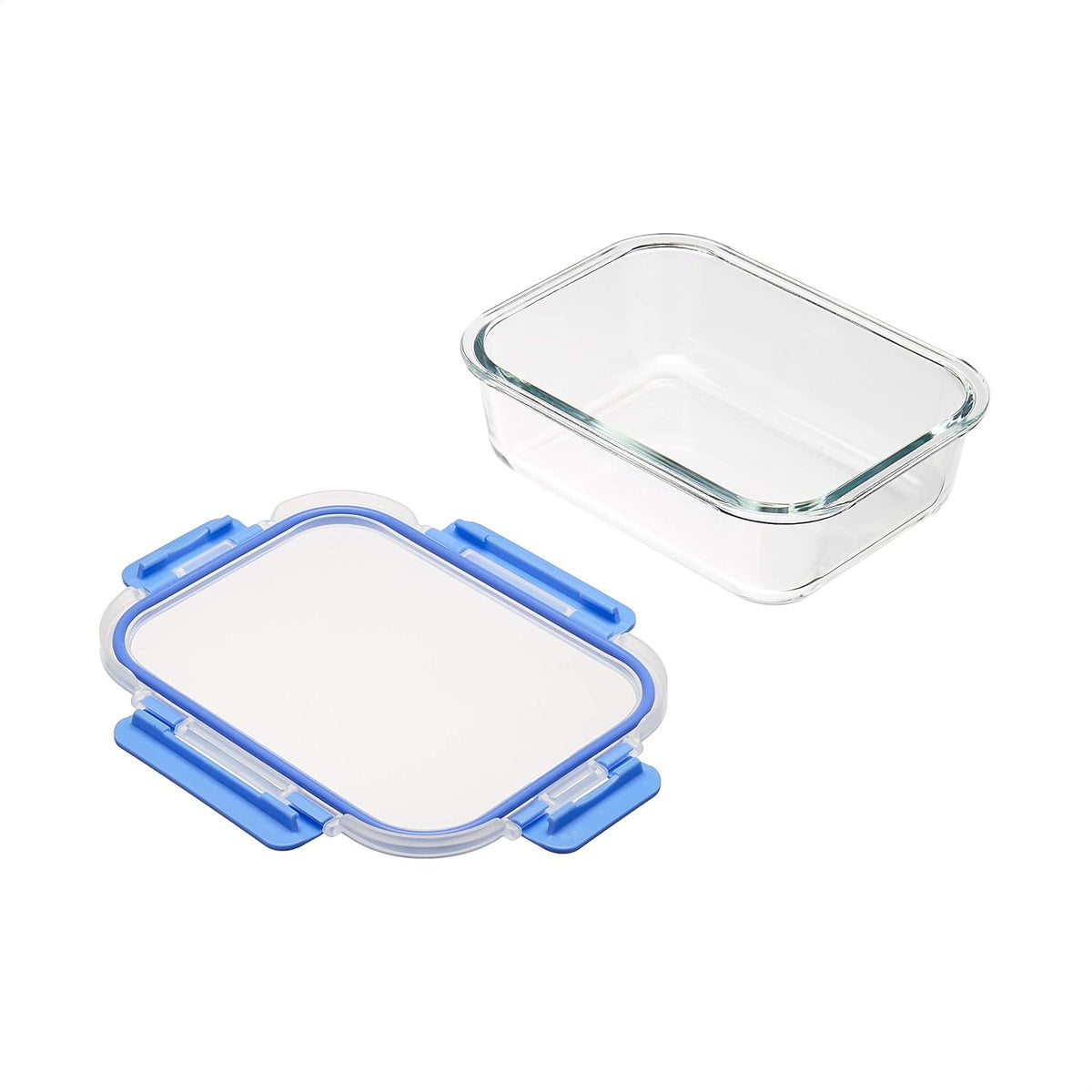 Amazon Basics Glass Food Storage Containers with Locking Lids, Set of 7, 14 pieces including lids