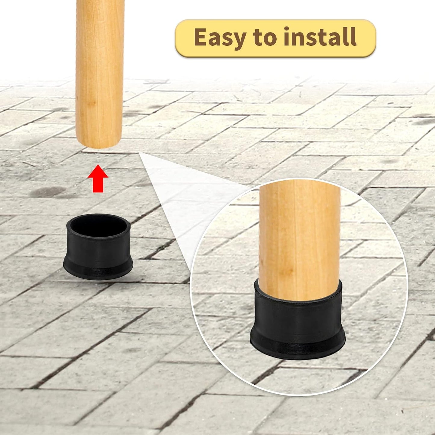 Flyshop Furniture Table Covers Non-Slip Heavy Duty Rubber Leg Tips Chair Leg Caps Floor Protector