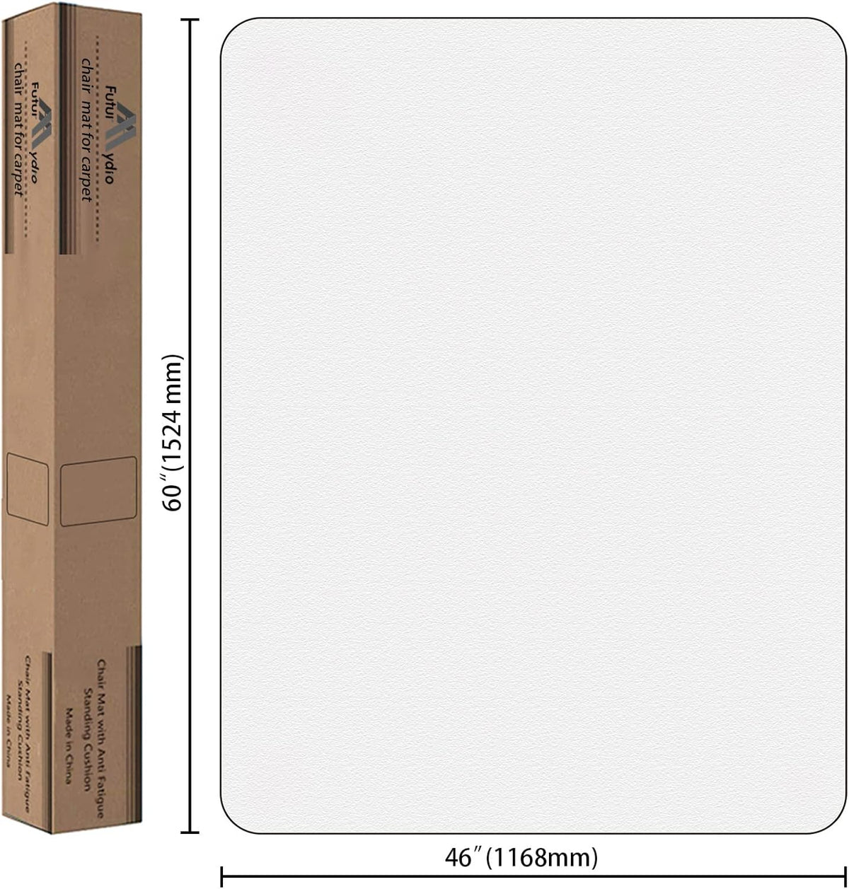 FuturHydro Chair Mat for Hardwood Floor, 46" x 60" Large Clear Office Home Floor Protector Mat