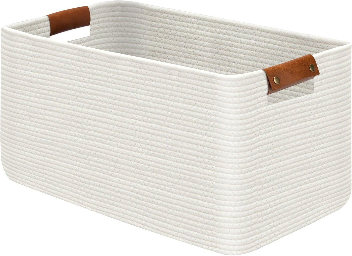 Large Collapsible Laundry Basket, Clothes Hamper for Blanket, Toy, Towels, Woven Baskets for