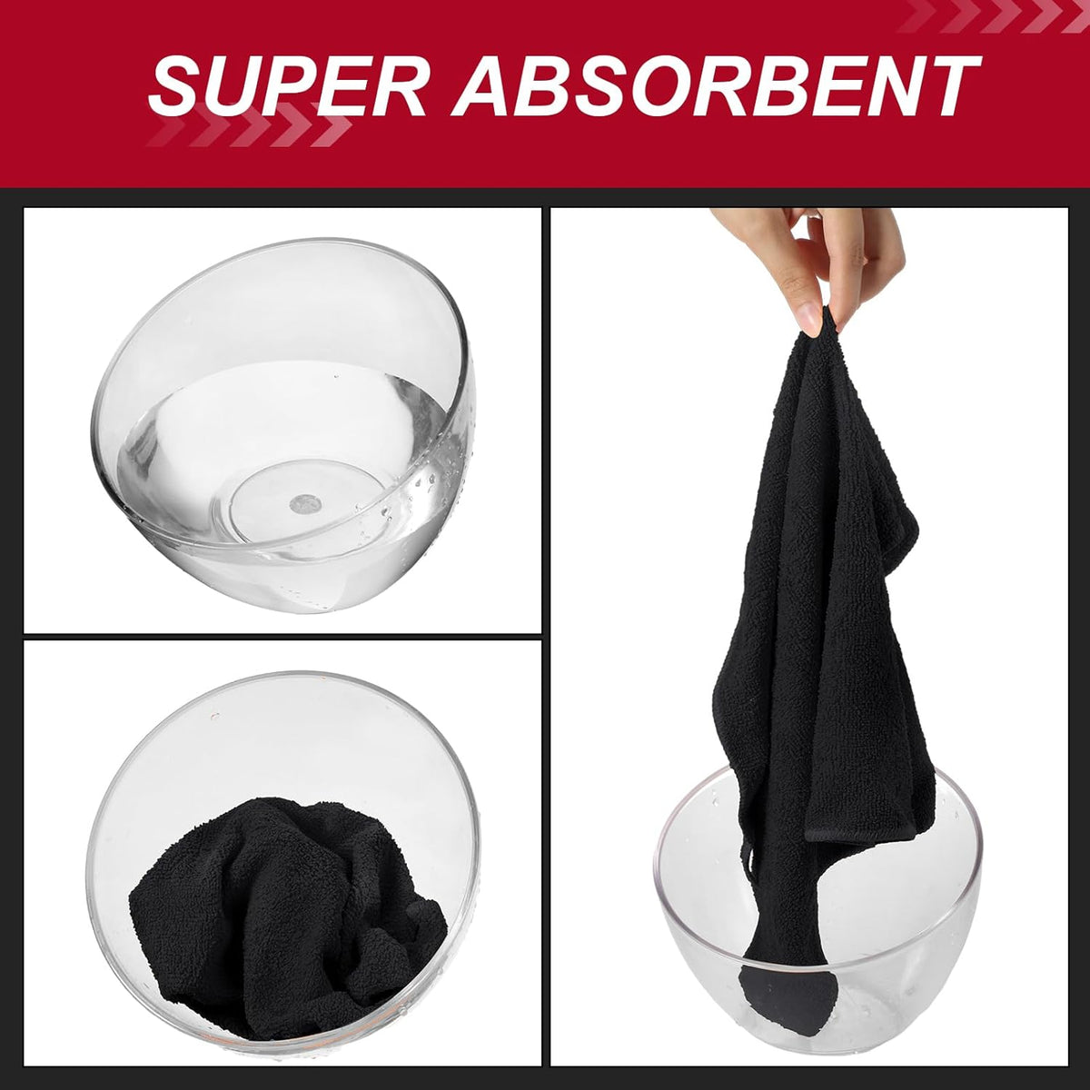 200 Pcs Microfiber Cleaning Cloth 16x16 Inch Microfiber Towels for Car Ultra Absorbent Cleaning