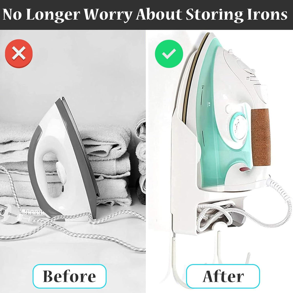 Ironing Board Hanger Wall Mount Electric Iron Holder Ironing Board Rack Household Bathroom Shelf
