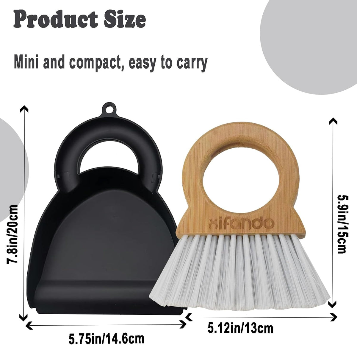 Mini Broom and Dustpan for Housekeeping-Bamboo Handle Small Broom and Dustpan Set Combination Mini