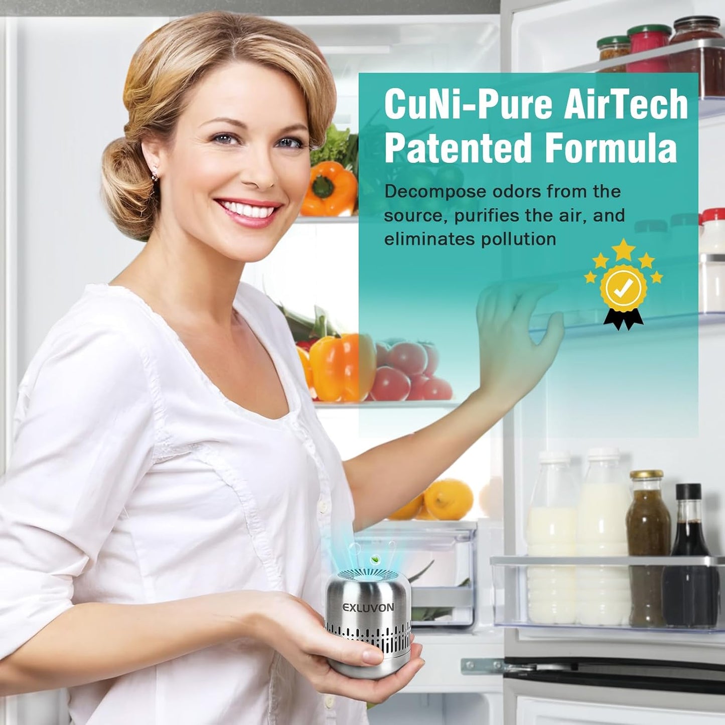 Refrigerator Deodorizer,Lasts for 10 Years Fridge Deodorizer Kitchen Gadgets Charcoal Air Purifier
