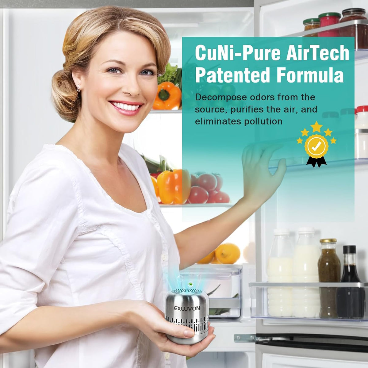 Refrigerator Deodorizer,Lasts for 10 Years Fridge Deodorizer Kitchen Gadgets Charcoal Air Purifier