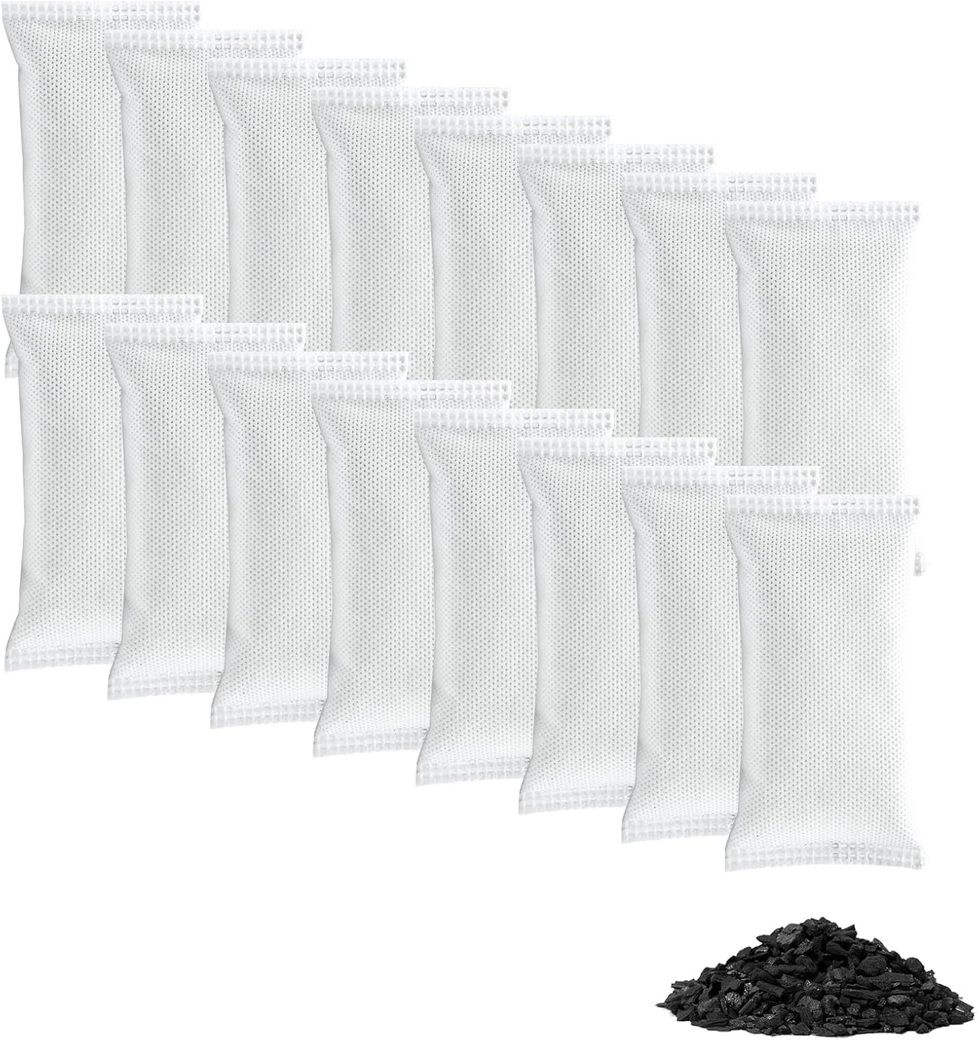 16 Pack Shoe Deodorizer Bags,Activated Charcoal Odor Absorber,Closet Deodorizer Odor Eliminator For