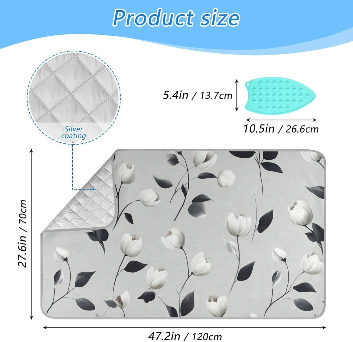 Ironing Mat Portable Ironing Pad Ironing Blanket for Table Top Heat Resistance Double-Side Using