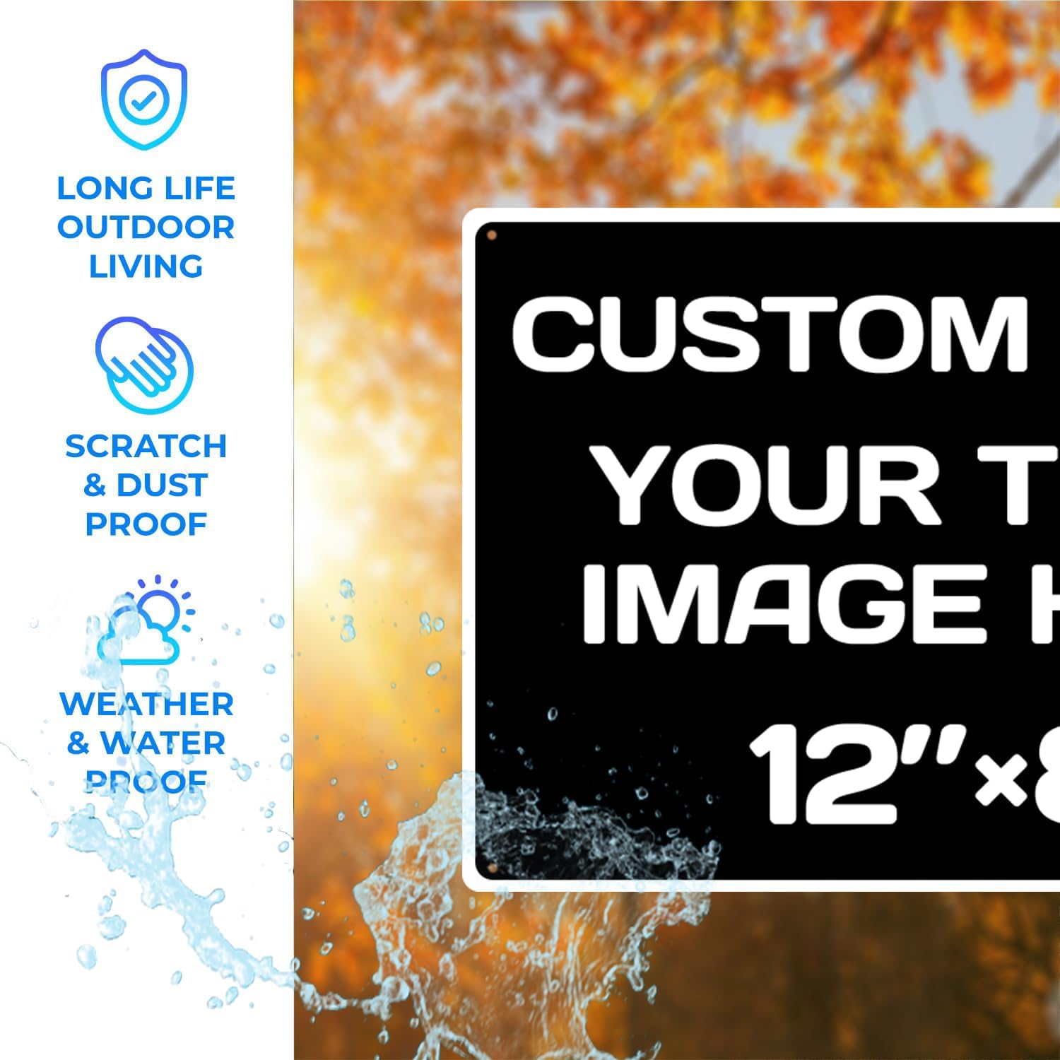 customizable sign,Aluminum Weatherproof Metal Sign Multiple Sizes Custom Personalized Text And