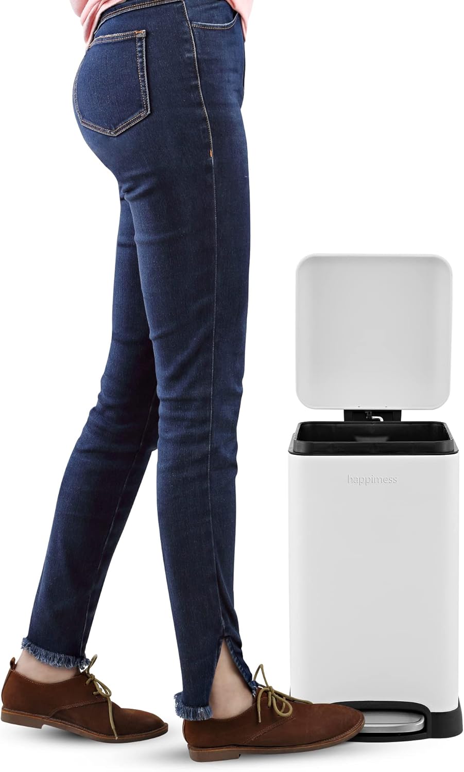 Happimess HPM1012C Betty Retro Mini 3.2-Gallon Step-Open Trash Can, Modern, Minimalistic