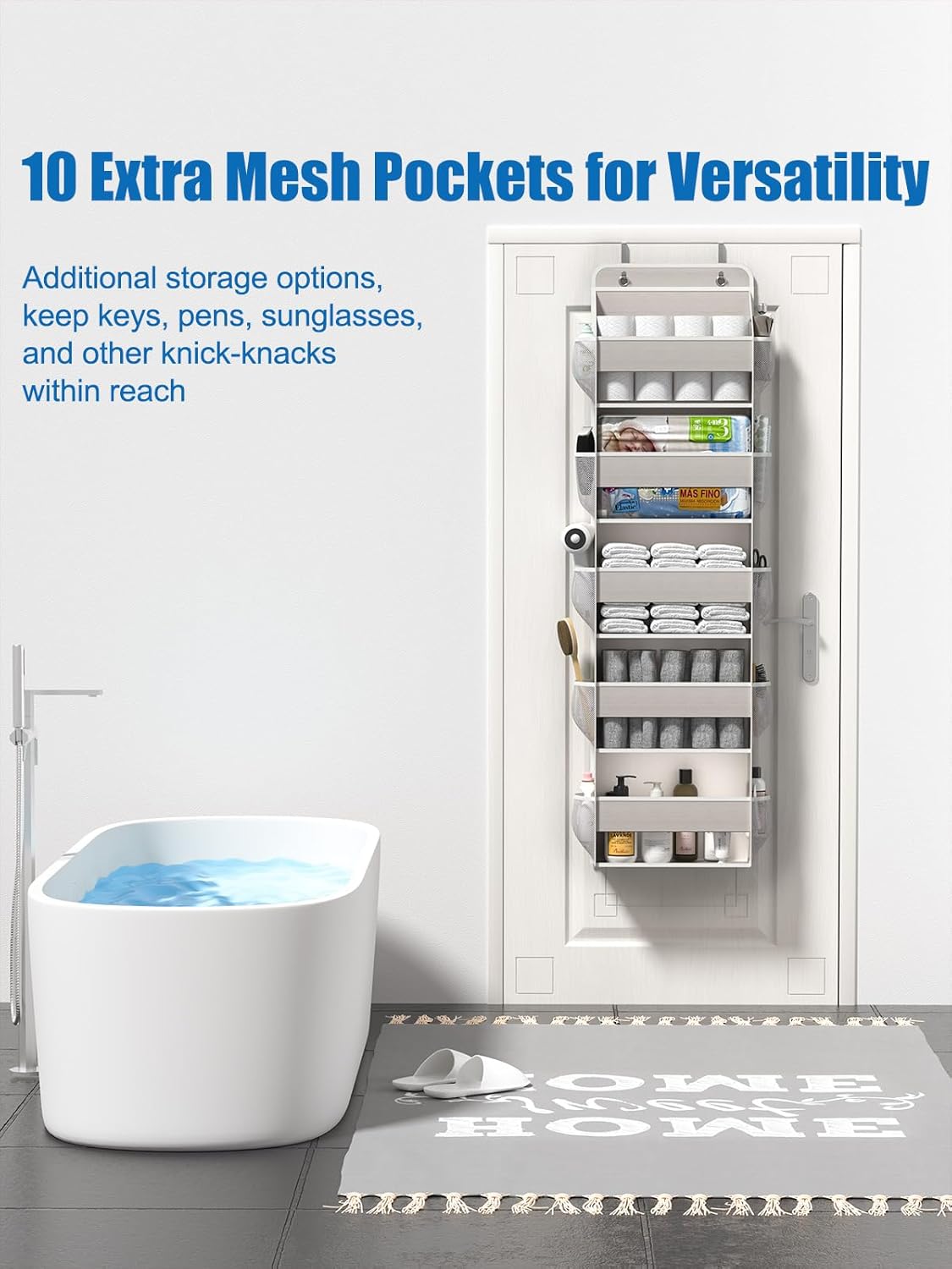 Over The Door Storage Organizer, RV Bathroom Organizer, Over The Door Organizer Camper Storage and