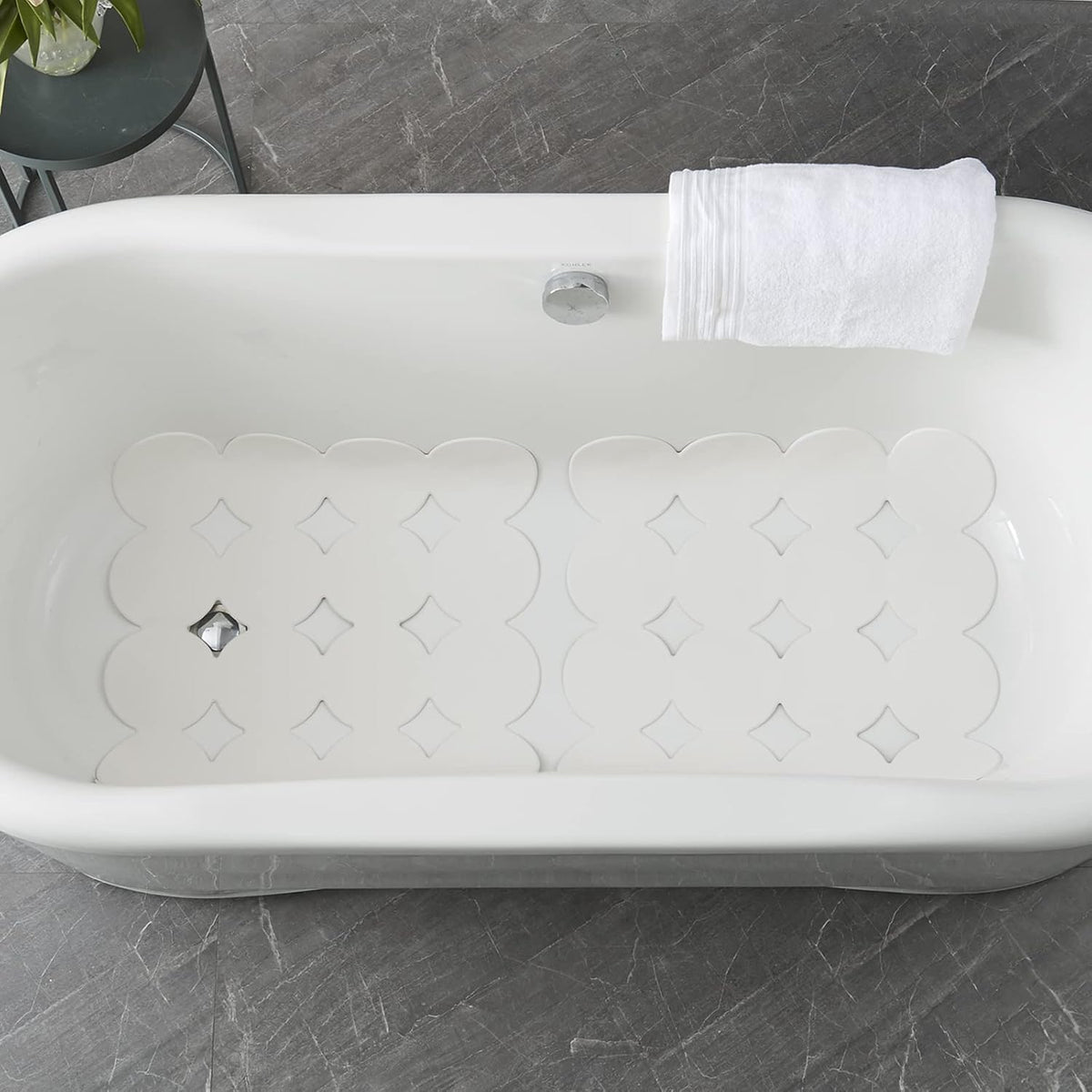 Square Shower Mat Nonslip - Rubber Bathtub Mat with Suction Cups for Inside Shower Bathroom Floor