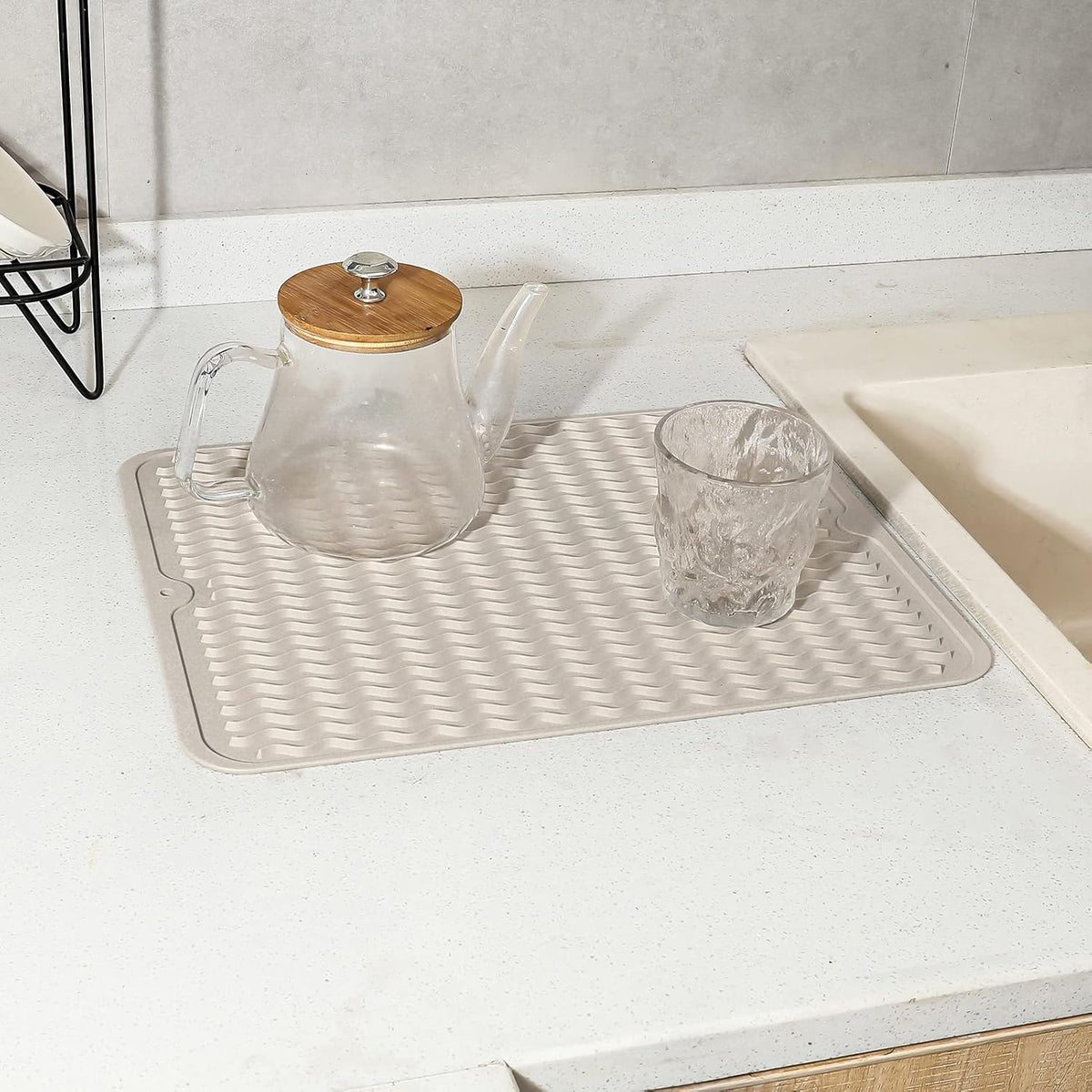 Silicone Dish Drying Mat for Multiple Usage,Easy clean,Eco-friendly,Heat-resistant Silicone Mat for