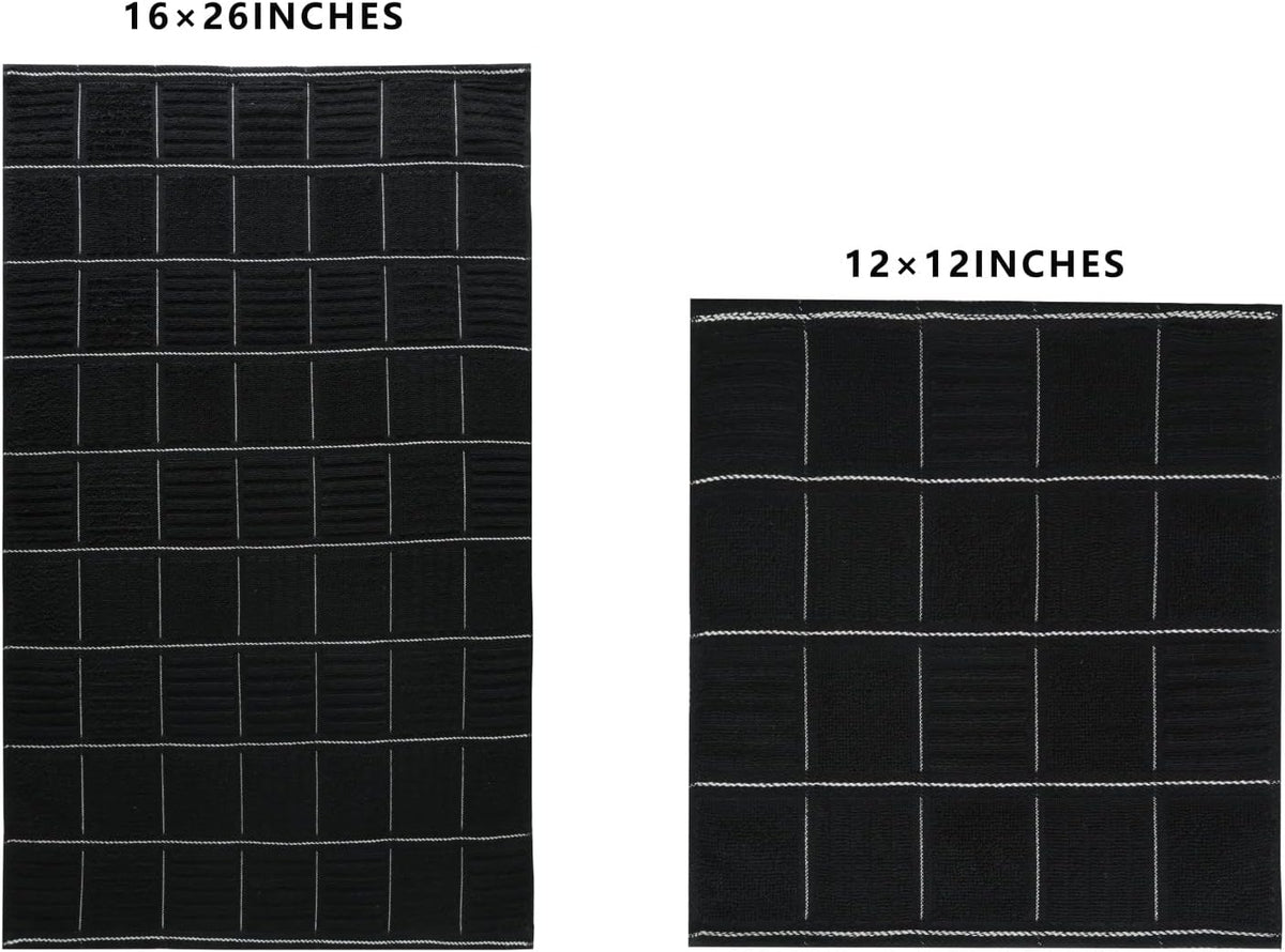 Glynniss Kitchen Towels and Dishcloths Set, Absorbent Dish Towels and Dish Cloths Set for Washing