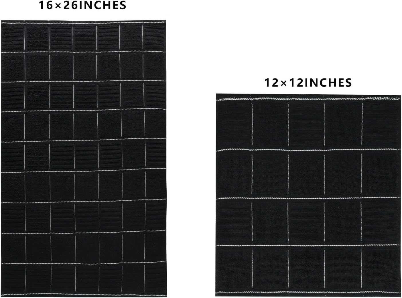 Glynniss Kitchen Towels and Dishcloths Set, Absorbent Dish Towels and Dish Cloths Set for Washing