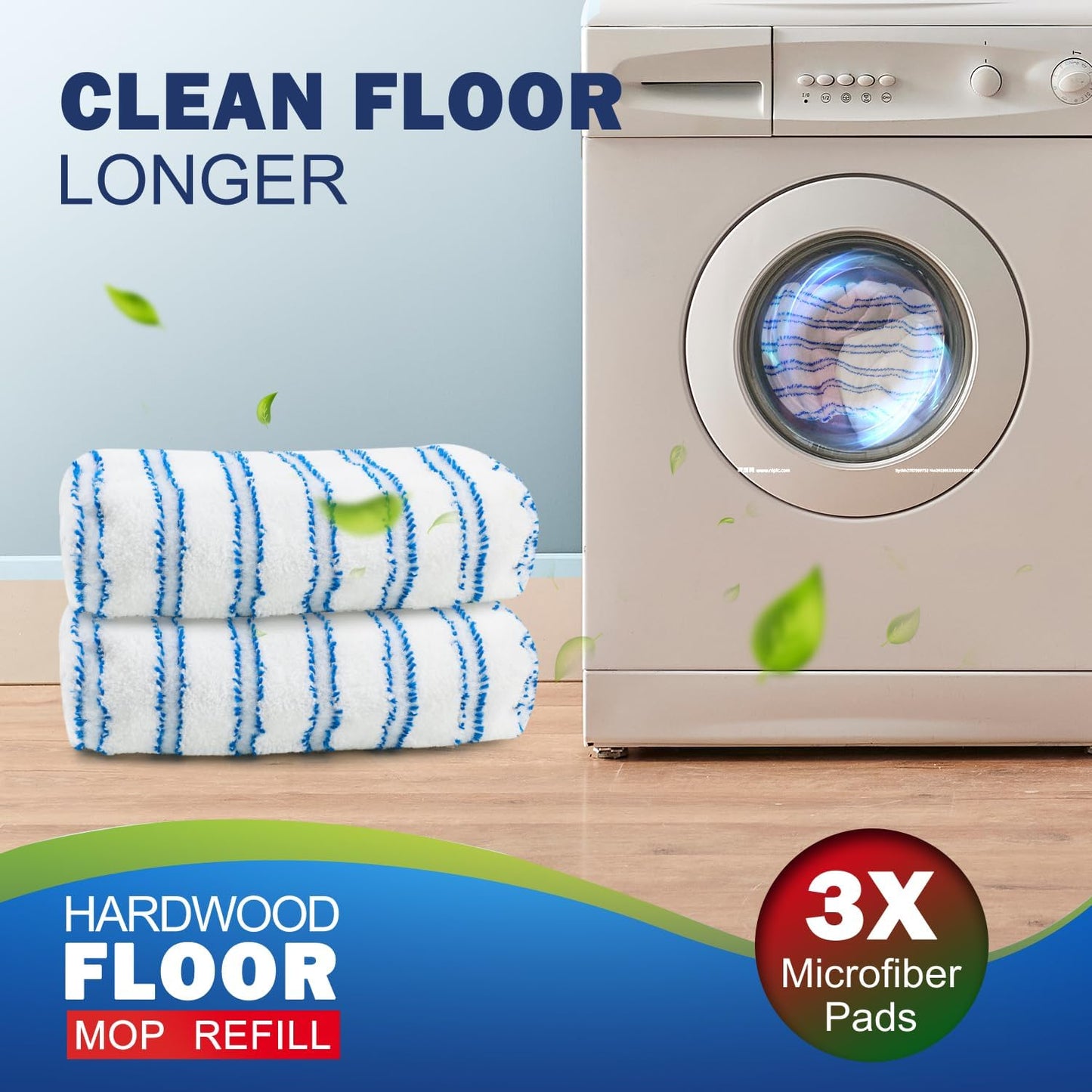 Matthew Microfiber Mop Refills Compatible with Hardwood Floor 'N More, Mop Head Replacement