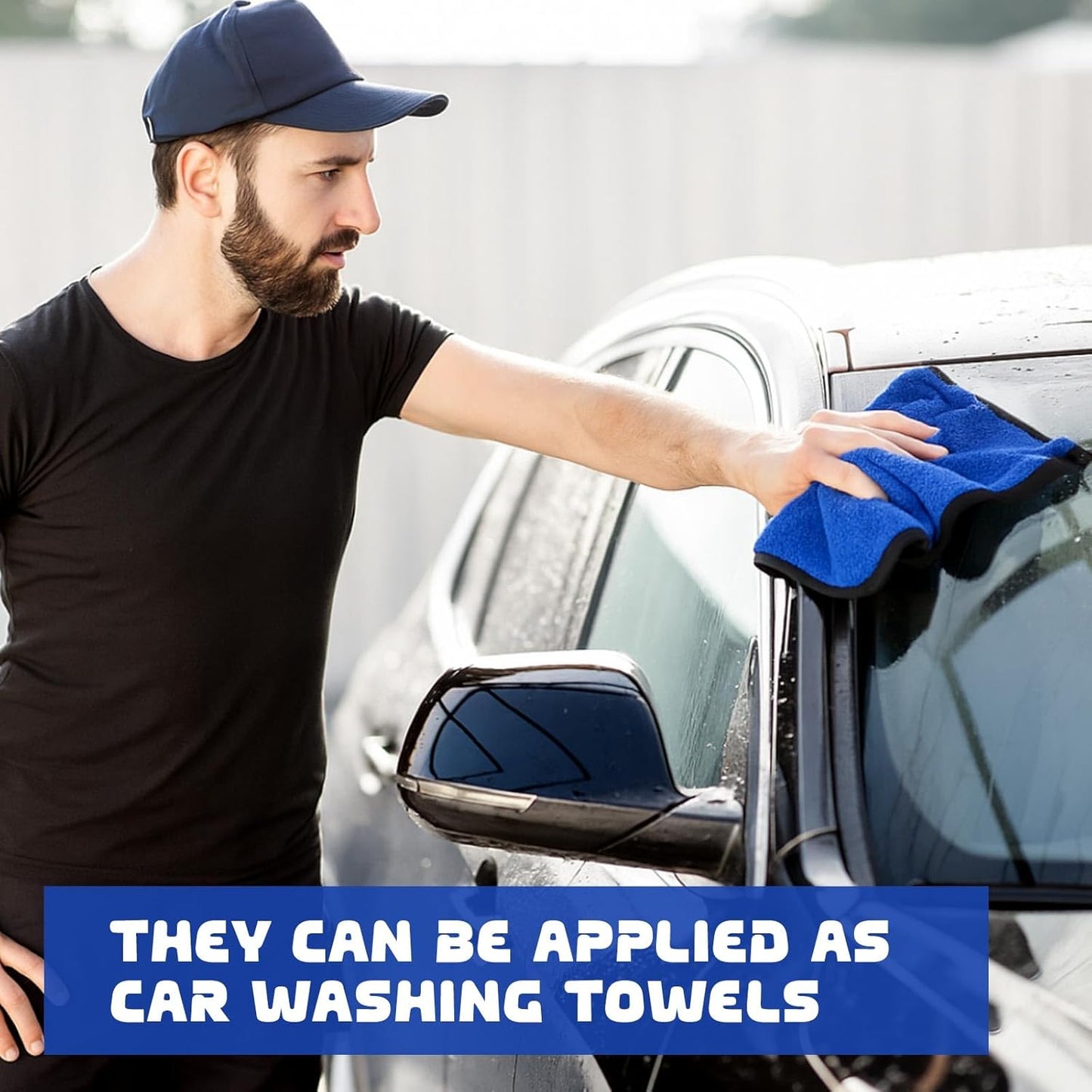 Tallew 50 Pcs Microfiber Towels 16 Inch x 16 Inch Microfiber Cloth Car Drying Towels for Cars
