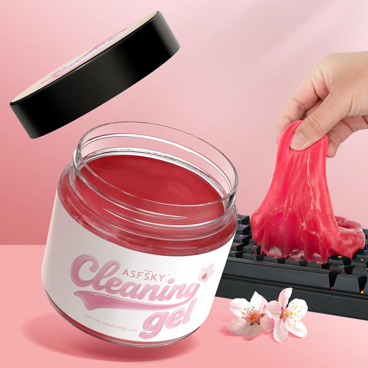ASFSKY Car Cleaning Gel (Pink,Sakura) Cleaning Putty Universal Dust Cleaning Car Interior Cleaner