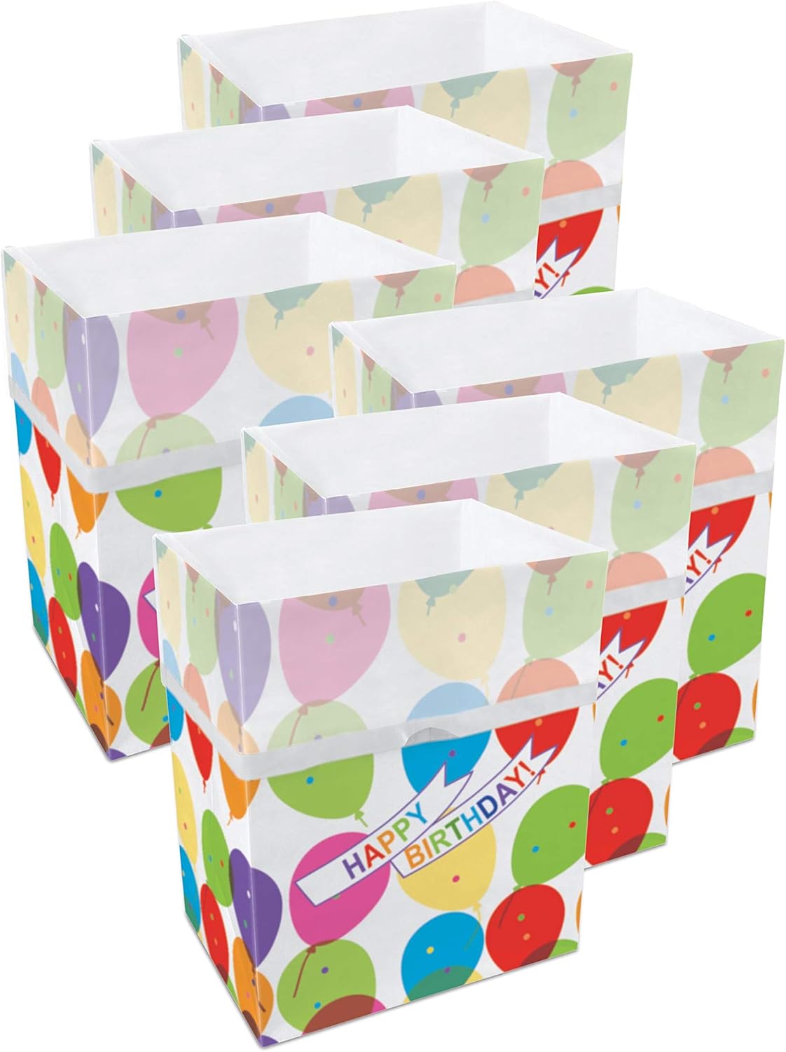 13 Gallon Disposable Pop-Up Trash Cans (6-Pack) with Fitted Bags – Foldable Garbage & Recycling
