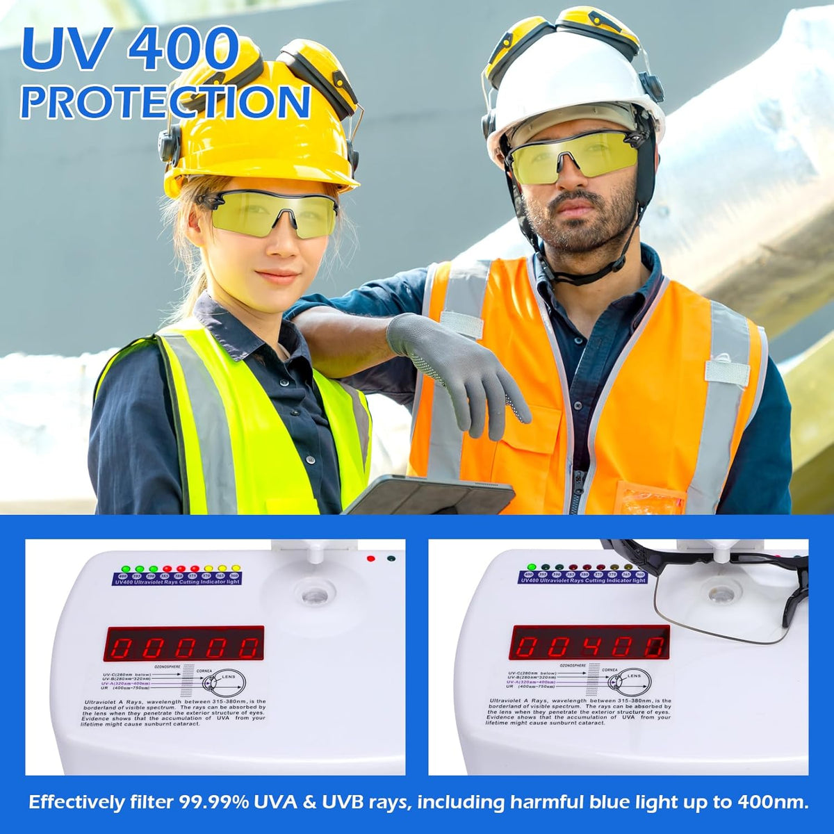OXG 12 Pack Safety Glasses for Men Women, ANSI Z87.1 Safety Goggles Impact Resistant Protective