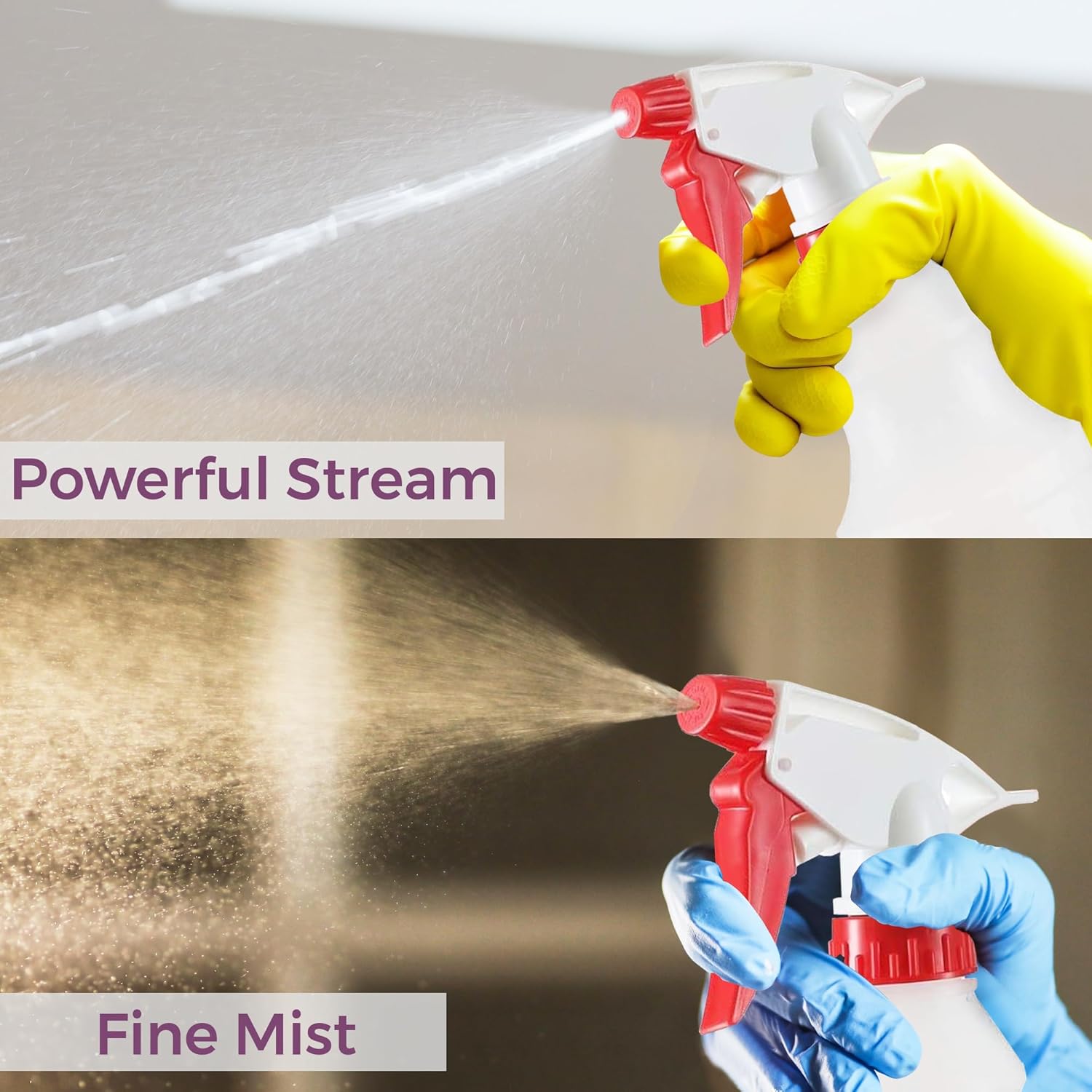 DilaBee Plastic Spray Bottle (2 Pack), 16oz Empty Spray Bottles for Cleaning – view 3