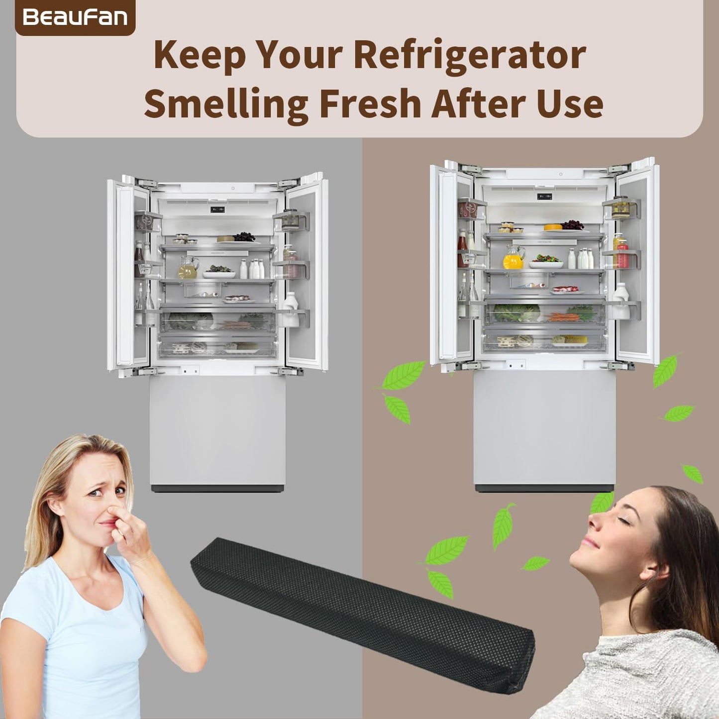4 Pack Active Airclean Filter 7236280 Replacement for Miele Refrigerator, Odor Eliminator