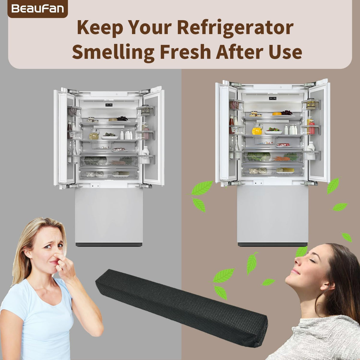 4 Pack Active Airclean Filter 7236280 Replacement for Miele Refrigerator, Odor Eliminator