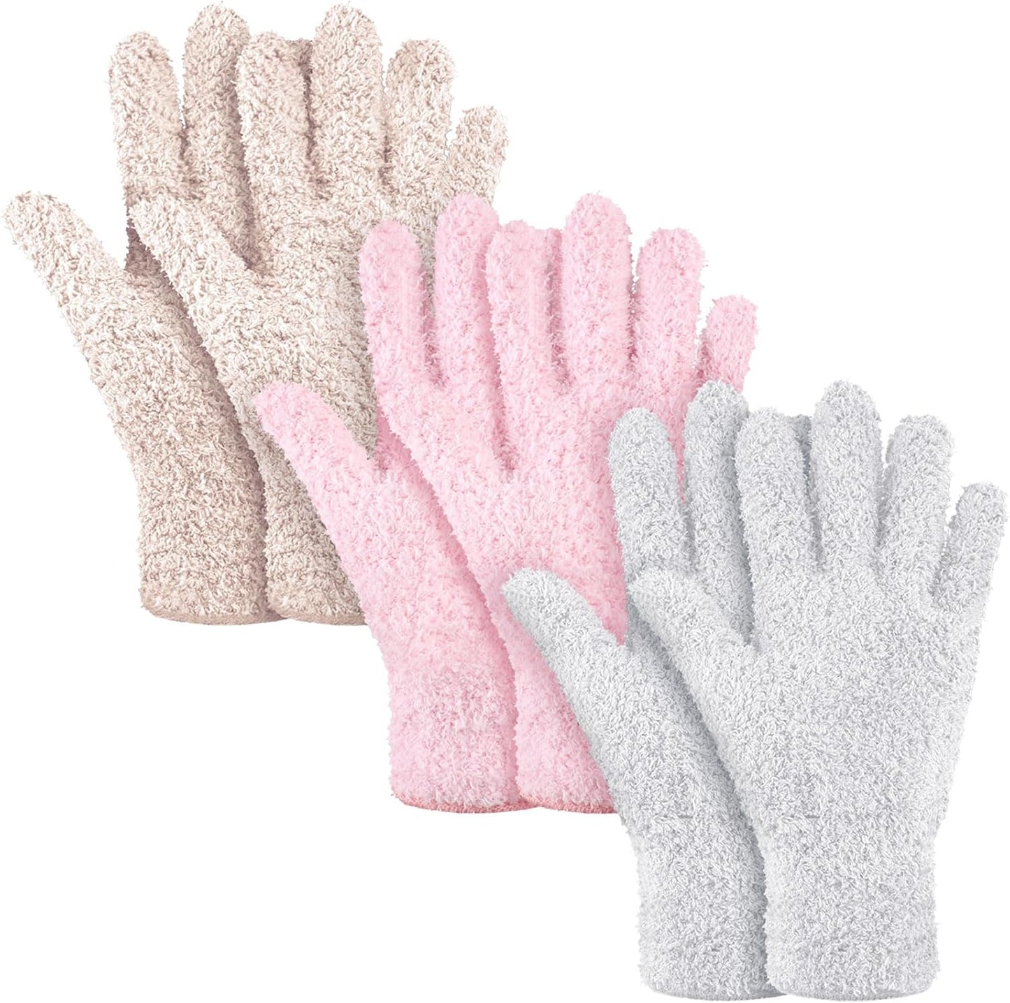 Patelai 3 Pairs Microfiber Plant Dusting Gloves Leaf Cleaning Gloves for Indoor Plants, Blinds