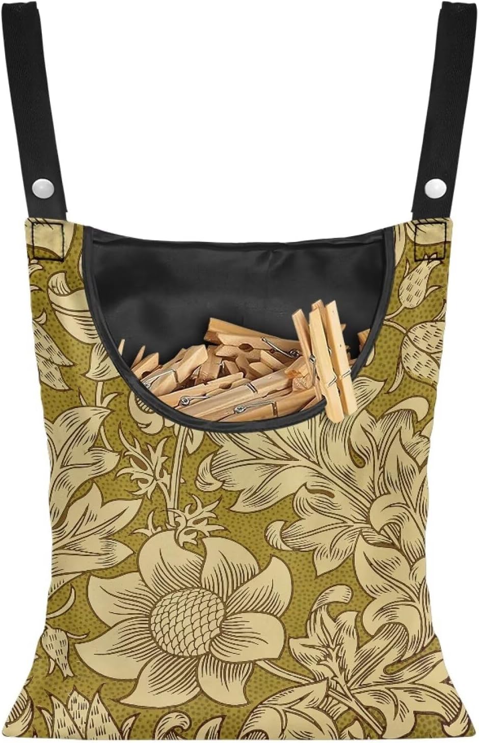 William Morris Works Print Clothespin Holder with Large Opening 14.5"x12" - Multipurpose Outdoor