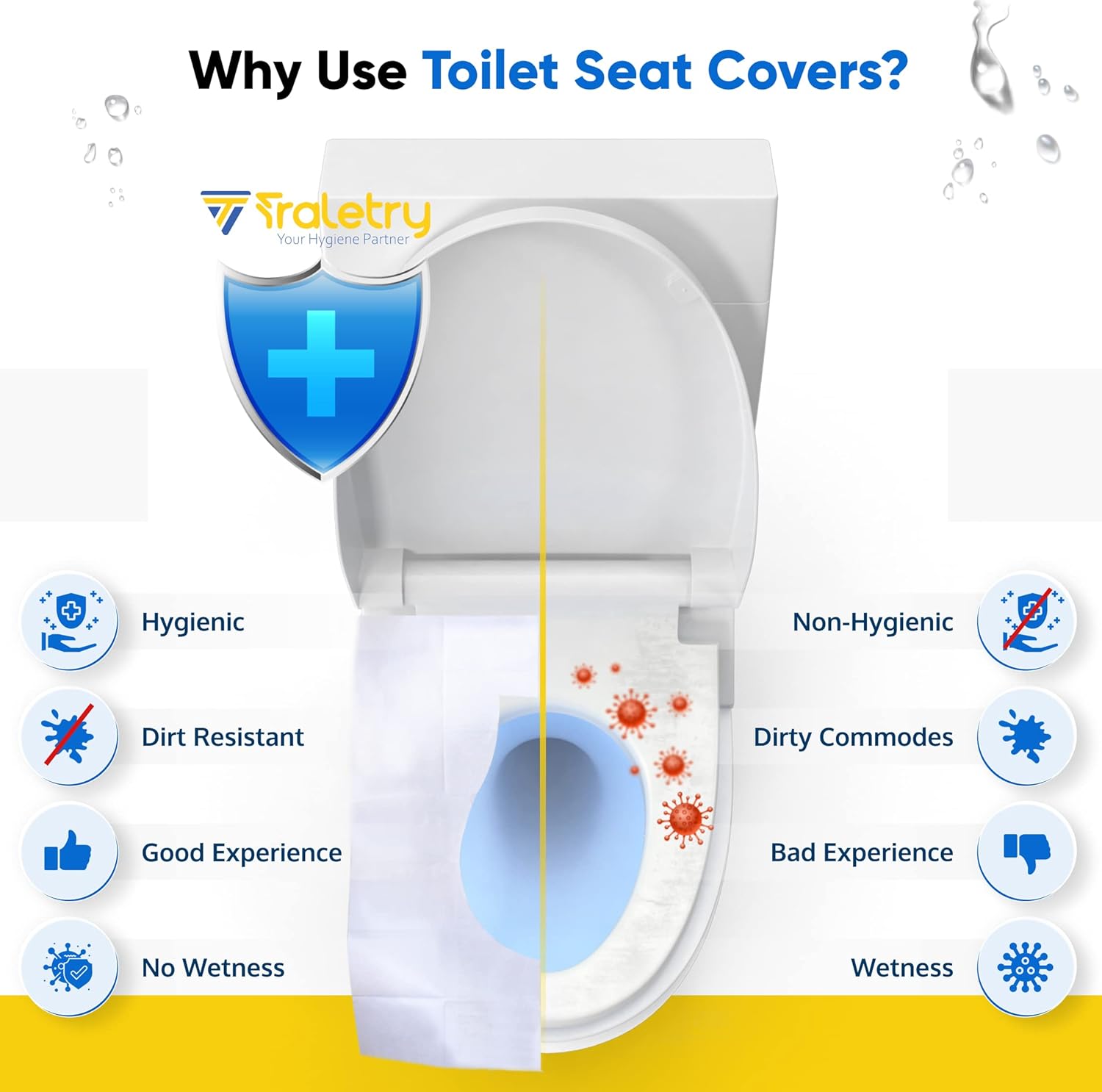 Toilet Seat Covers Disposable Flushable Travel Pack of 100 XL-Disposable Toilet Seat