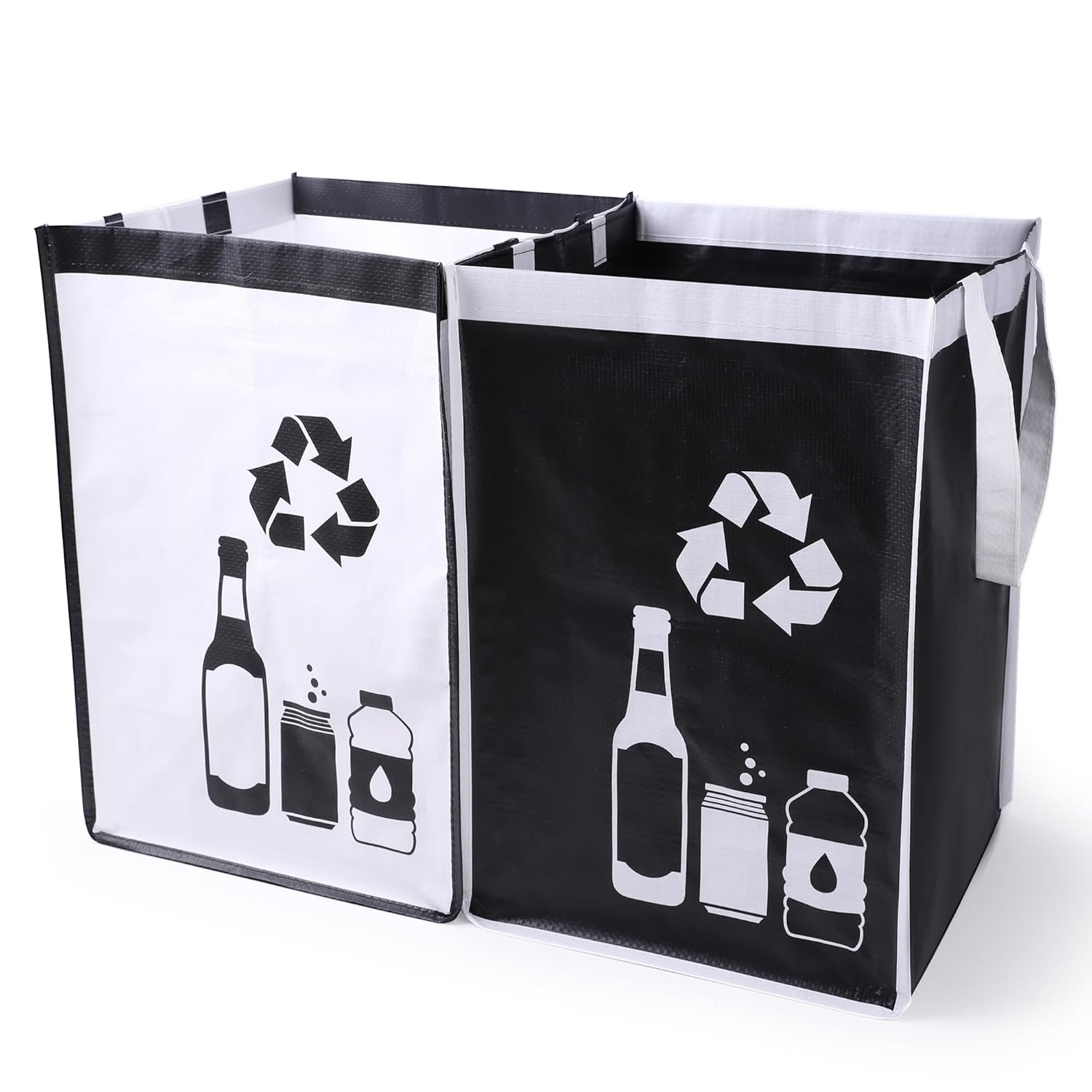 Recycle Waste Bag for Kitchen Home- Indoor Recycling Bins Trash Sorting Organizer, Reusable and