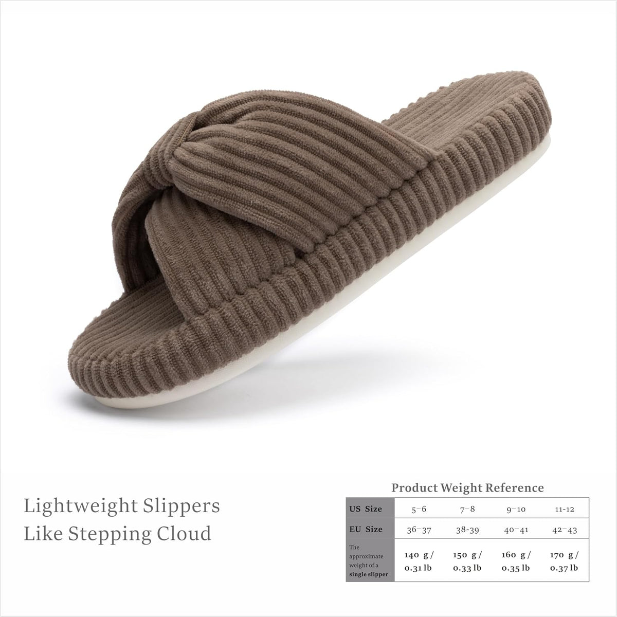Chantomoo Slippers for Women Memory Foam House Bedroom Corduroy Bow Crossbands Slide Slipper Shoes