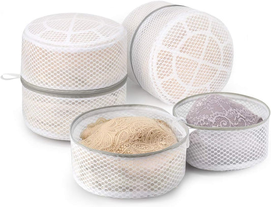 Muchfun 3Pcs Bra Wash Bags, Honeycomb Mesh Laundry Bags for Delicates, Lingerie, Intimates and