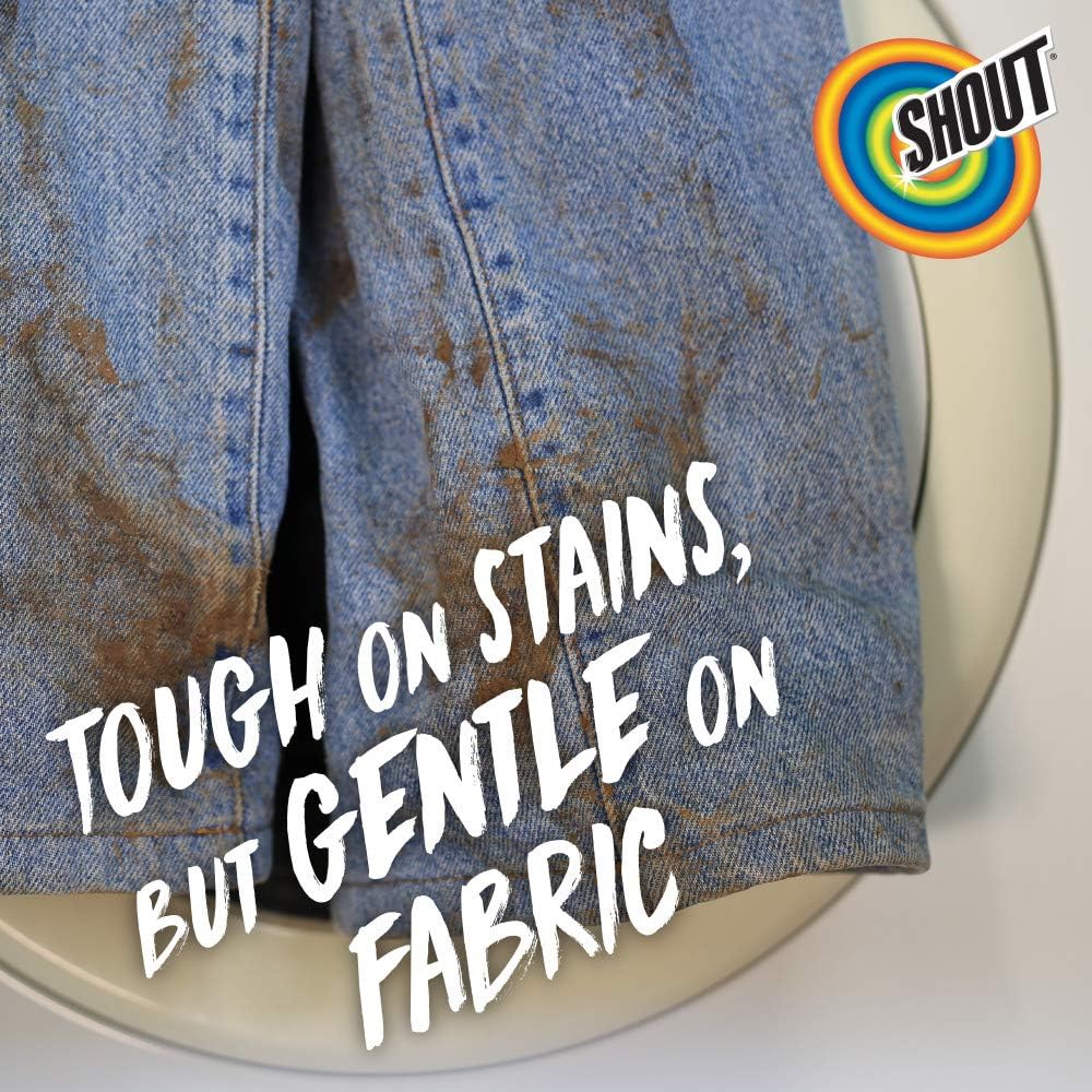 Shout Advanced Laundry Stain Remover Gel for Clothes Laundry, Breaks down stubborn, dried-in, and