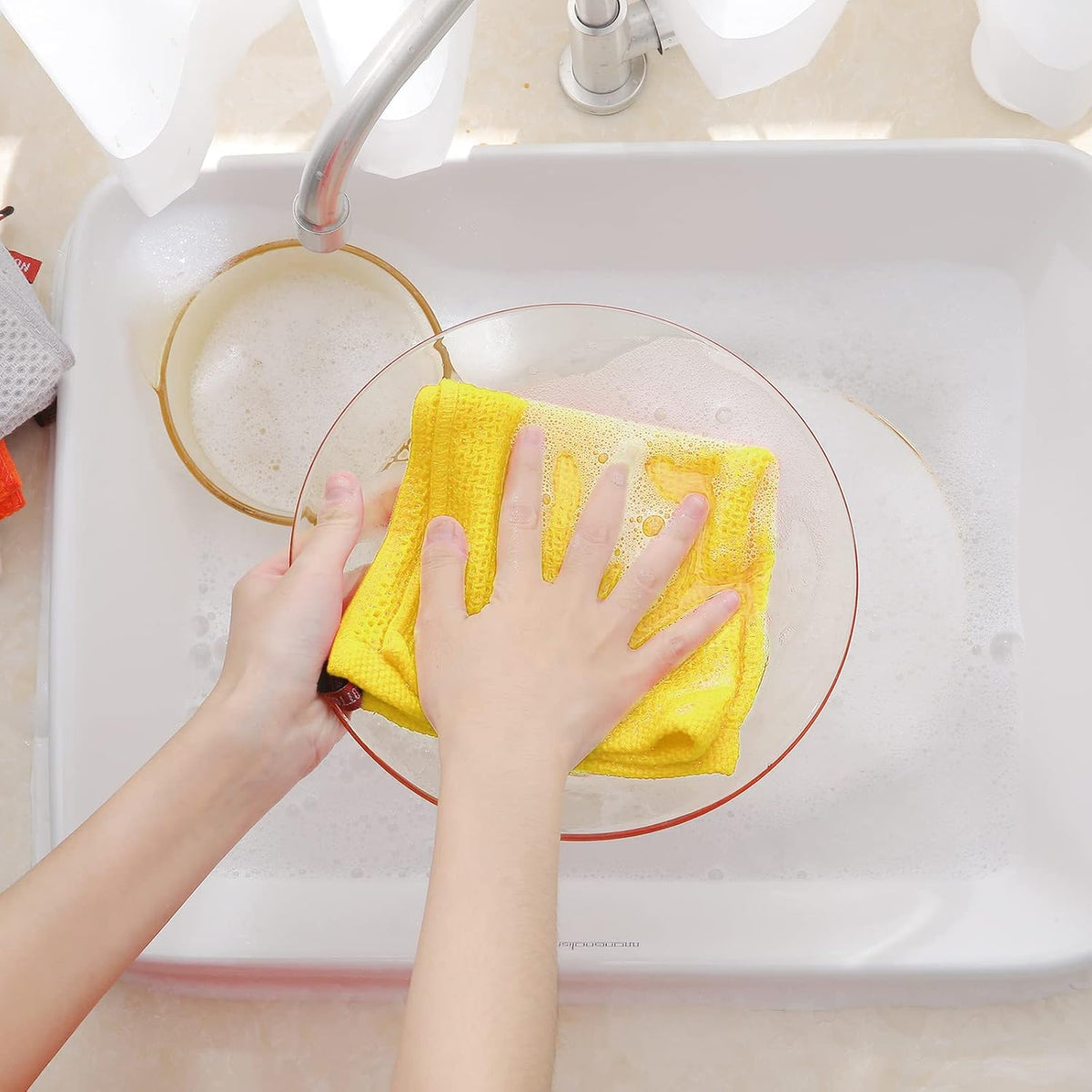 Homaxy 100% Cotton Waffle Weave Kitchen Dish Cloths, Ultra Soft Absorbent Quick Drying Dish Towels