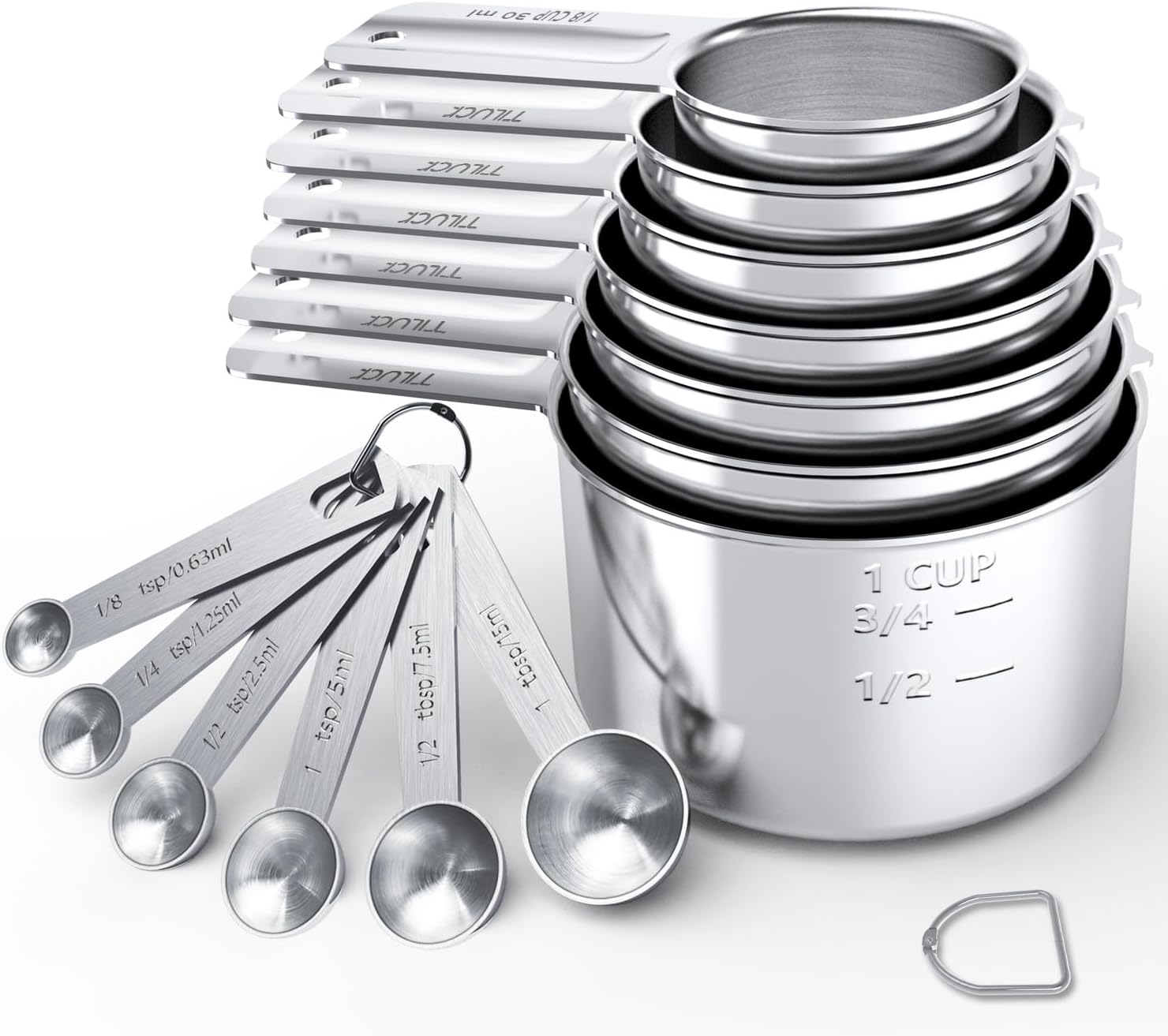TILUCK Stainless Steel Measuring Spoons Set,Coffee Scoop Spoon,Kitchen Gadgets for Cooking &