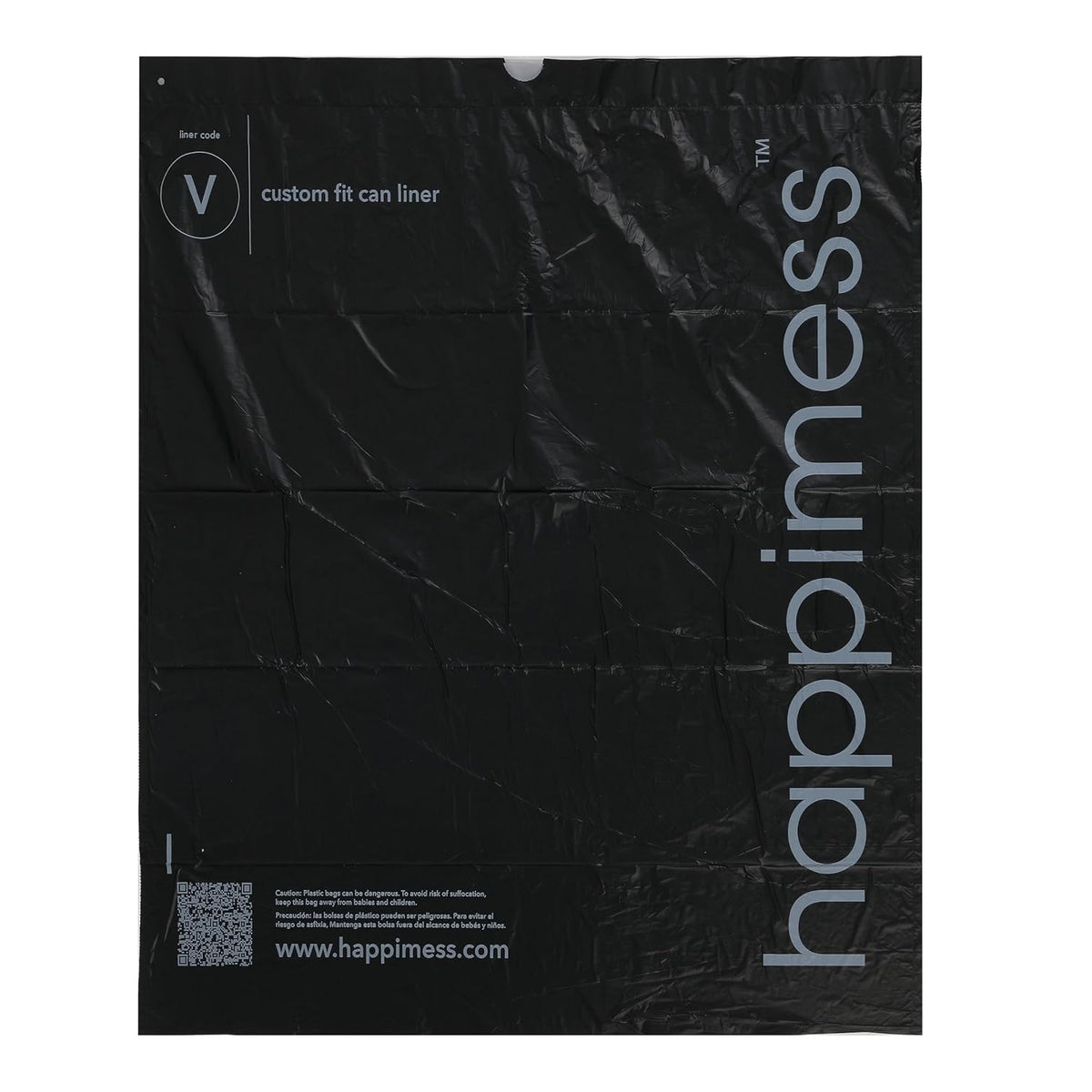 happimess HPM3000V-BLACK 30 Gallon Drawstring Unscented Trash Can Liner for Business Home Kitchen