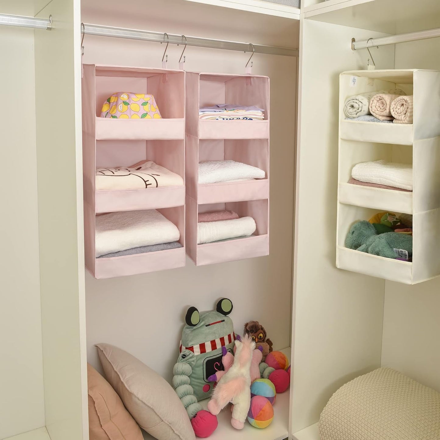 GRANNY SAYS 3 Shelf Hanging Closet Organizers and Storage, Collapsible Closet Storage Organizer