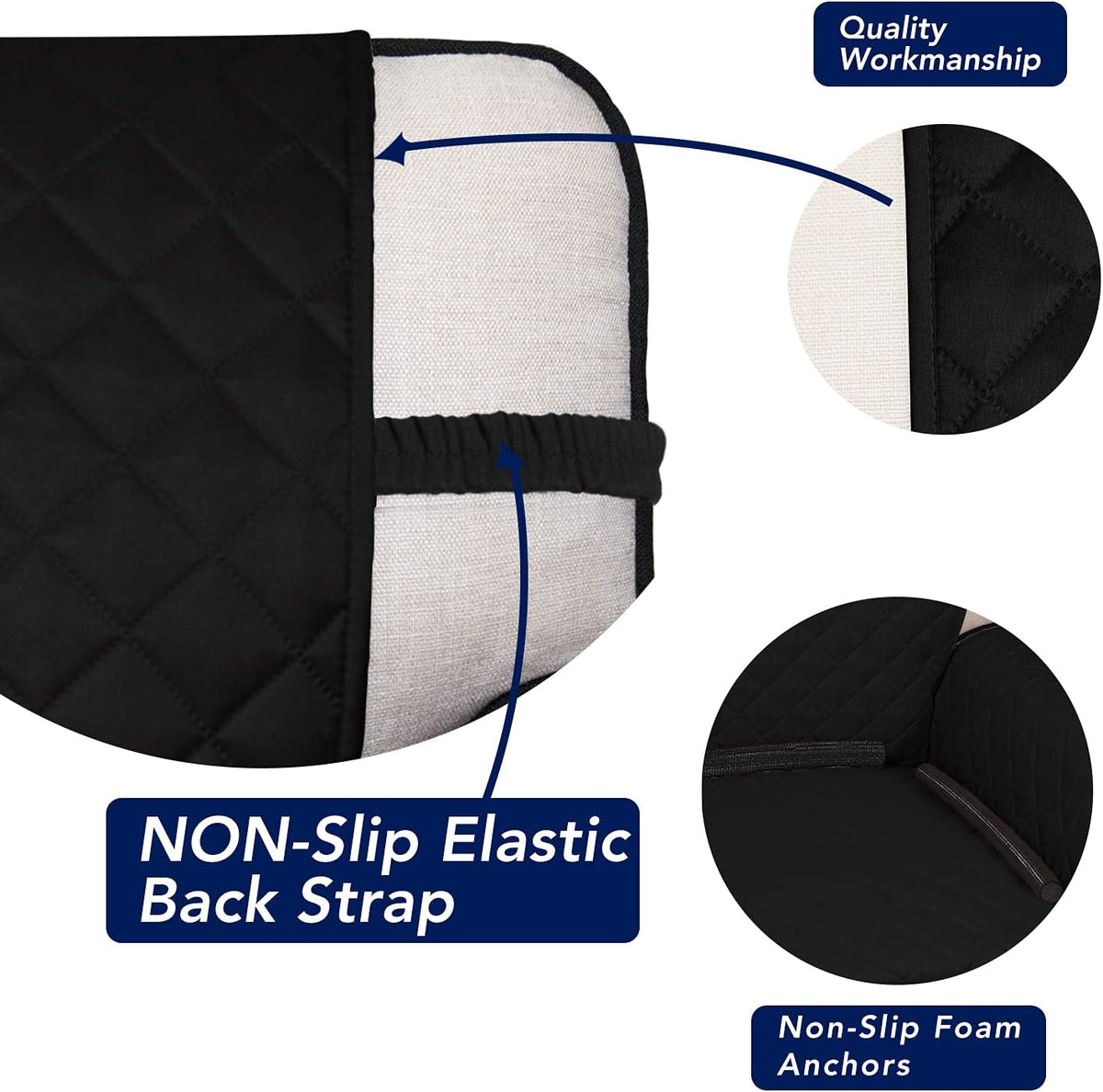 PureFit Reversible Quilted Sofa Cover, Water Resistant Slipcover Furniture Protector, Washable