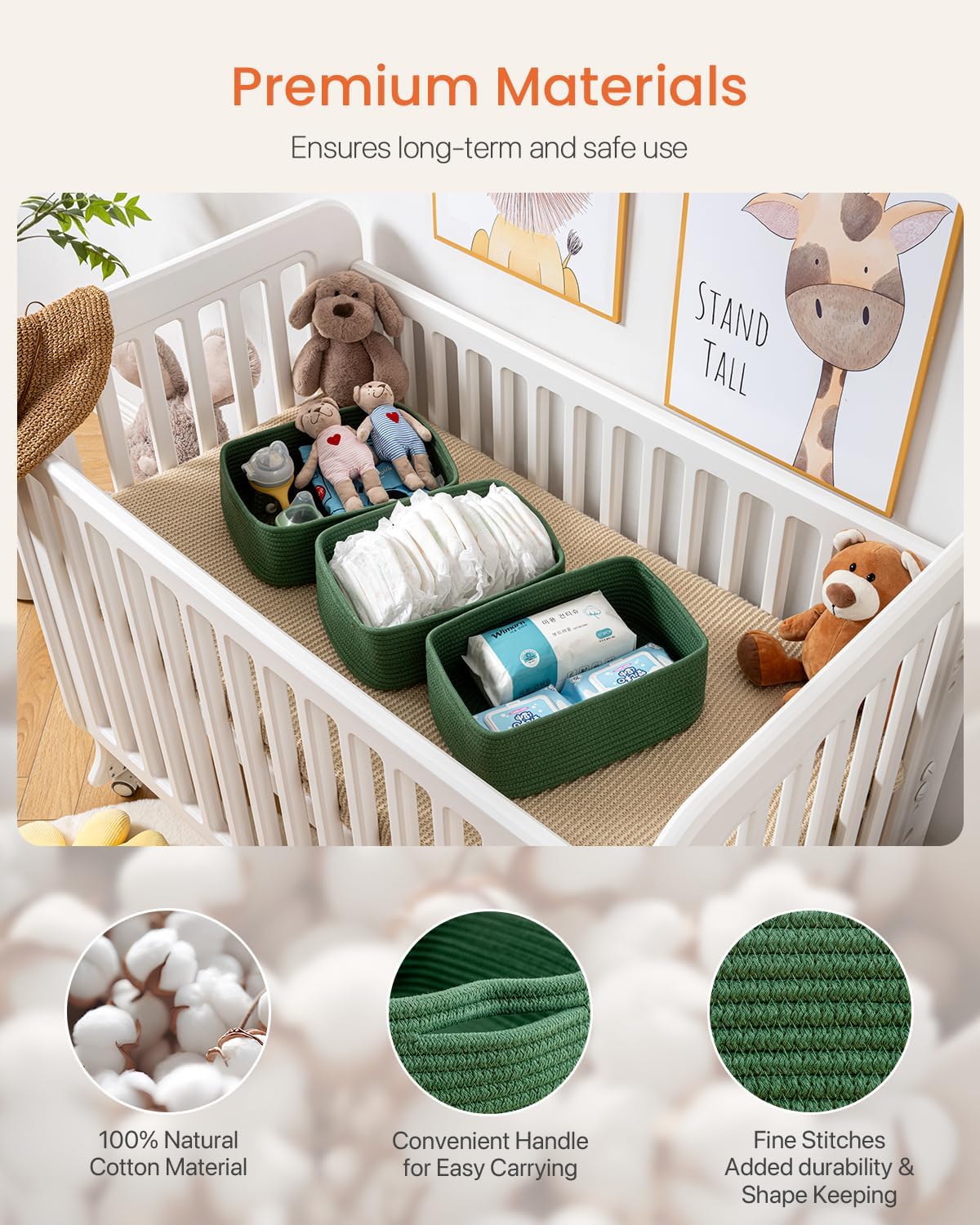 Small Woven Basket, 13.5 x 9.5 x 5 Inches, Storage Basket for Organizing, Cute Small Rope Shelf