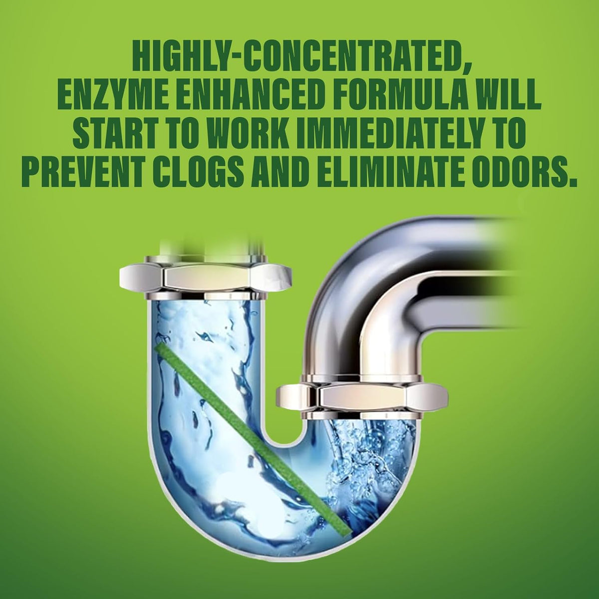 Green Gobbler Drain Cleaner and Deodorizer Sticks with Enzymes - Maintain a Clean Drain, Safe for