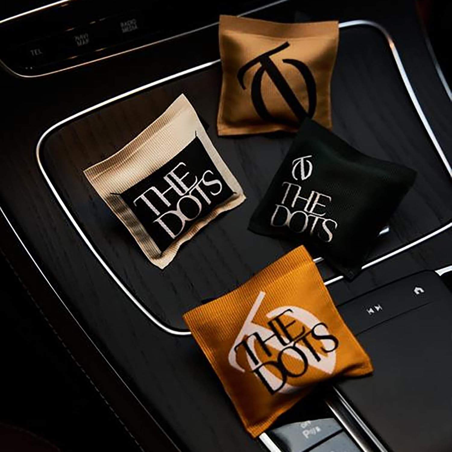 THEDOTS Series Frosted Ebony Car Vent Clip, Fabric Sachet Air Freshener, 30 Days Long-Lasting for