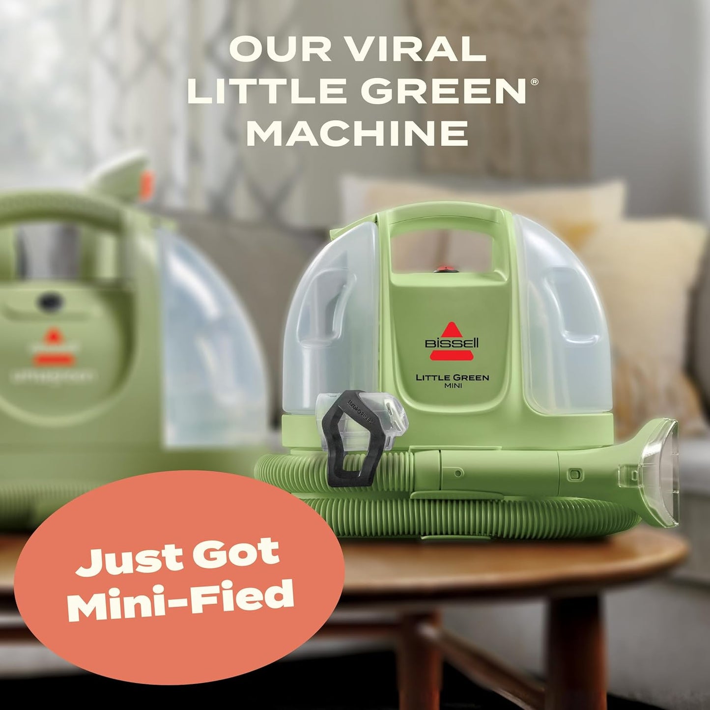 BISSELL Little Green Mini Portable Carpet and Upholstery Deep Cleaner, Car/Auto Detailer, with