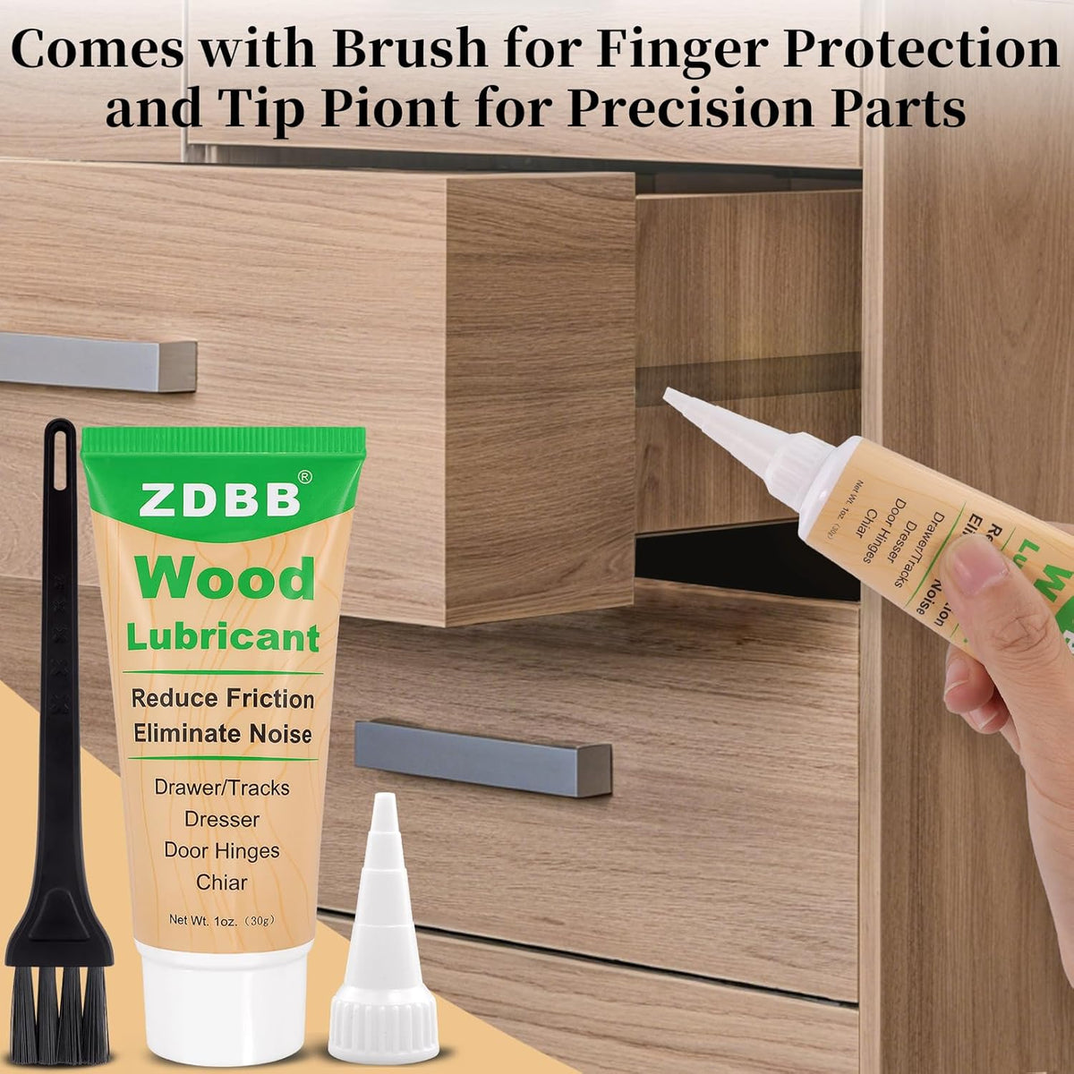 Wood Drawer Wax Lubricant Paste Door-Ease Lubricant Wear-Resistant Eliminate Sticking Noise Loosen