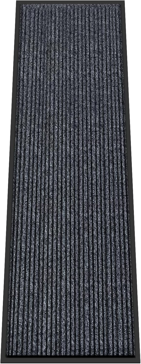 Kuyal Front Door Mat, 3'x10' Indoor Outdoor Entrance, Commercial Floor Inside Outside Entrance