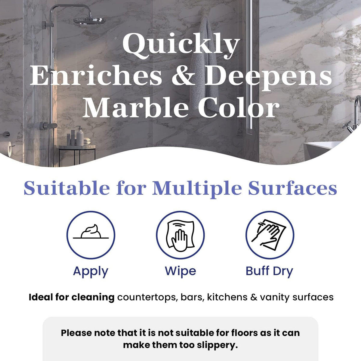 Marblelife Marble Gloss Conditioner, Used For Heavy Duty Countertop, Table, Bar, and Vanity
