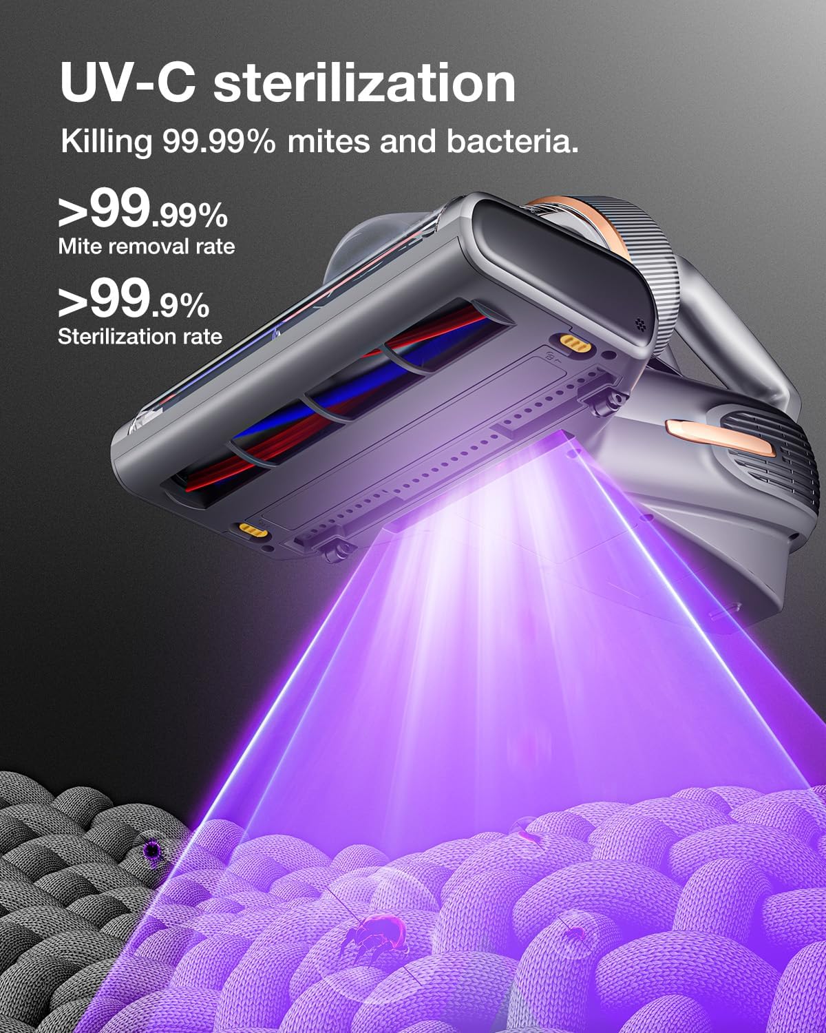 Jimmy BX7 Pro Max Graphene Mattress Vacuum Cleaner with Dust Sensor, Bed Vacuum with UV Light, 550W